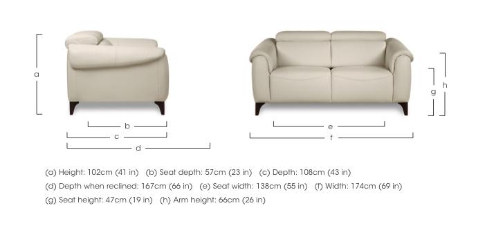 Nicole 2 Seater Leather Sofa in  on Furniture Village