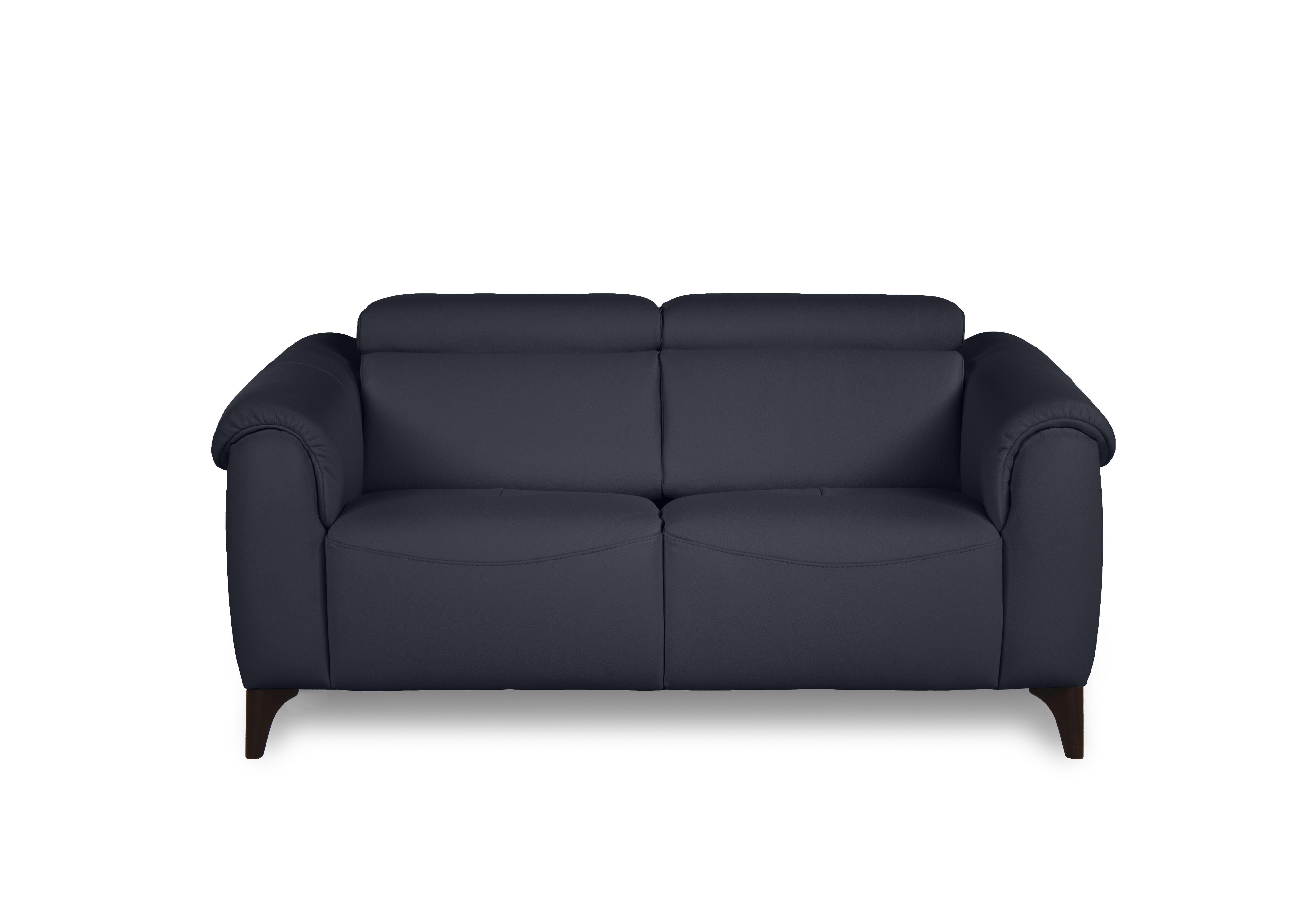 Nicole 2 Seater Leather Sofa in Botero Navy 2172 Rw on Furniture Village