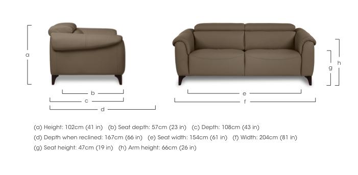 Nicole 3 Seater Leather Sofa in  on Furniture Village