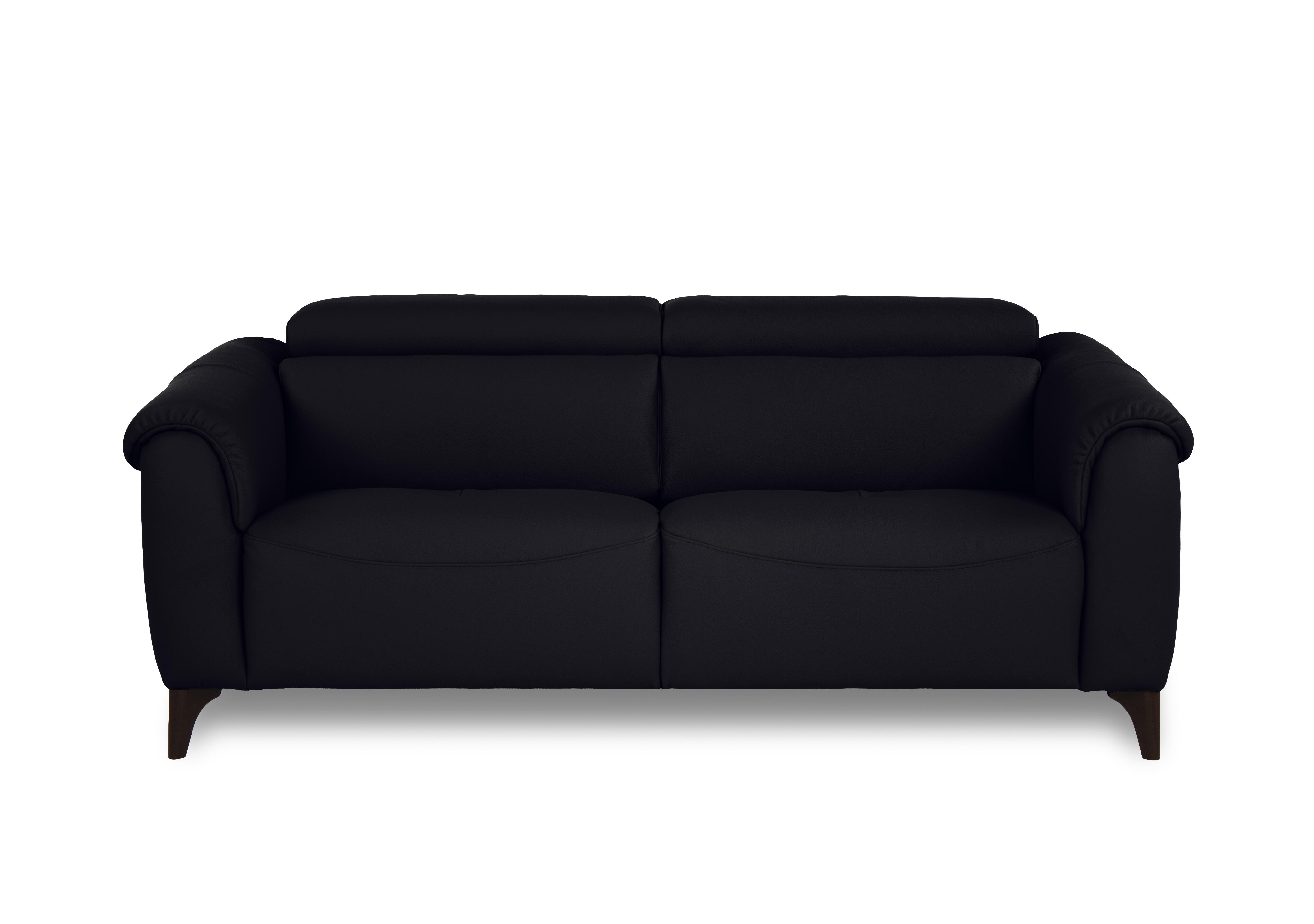 Nicole 3 Seater Leather Sofa in Torello Nero 71 Rw on Furniture Village