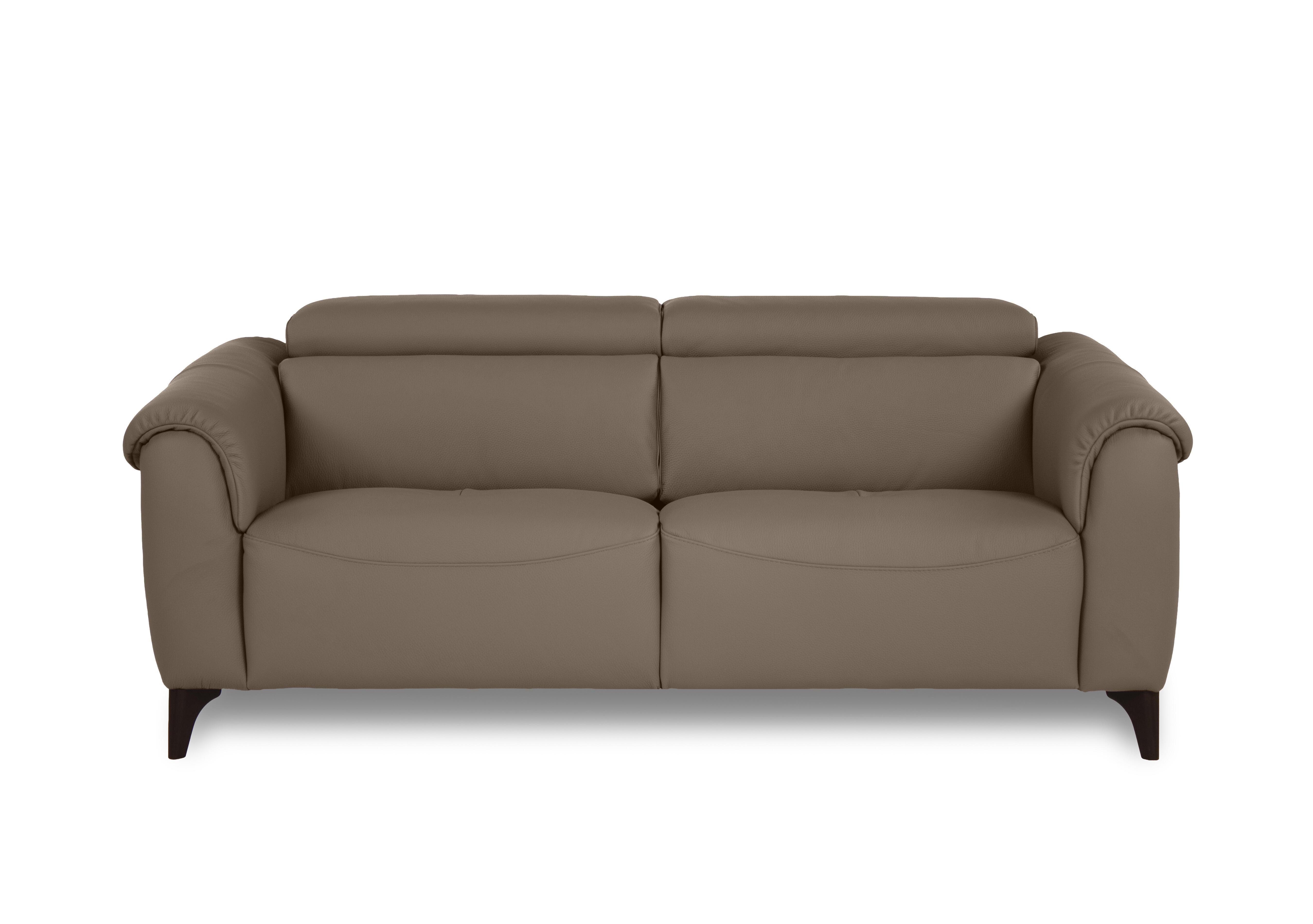 Nicole 3 Seater Leather Sofa in Torello Taupe 312 Rw on Furniture Village