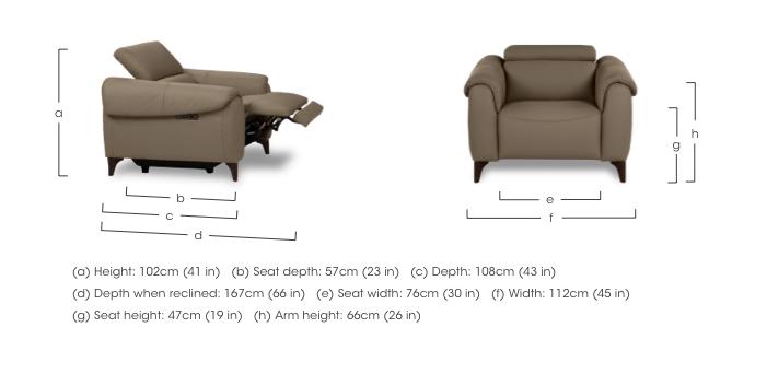 Nicole Leather Armchair in  on Furniture Village