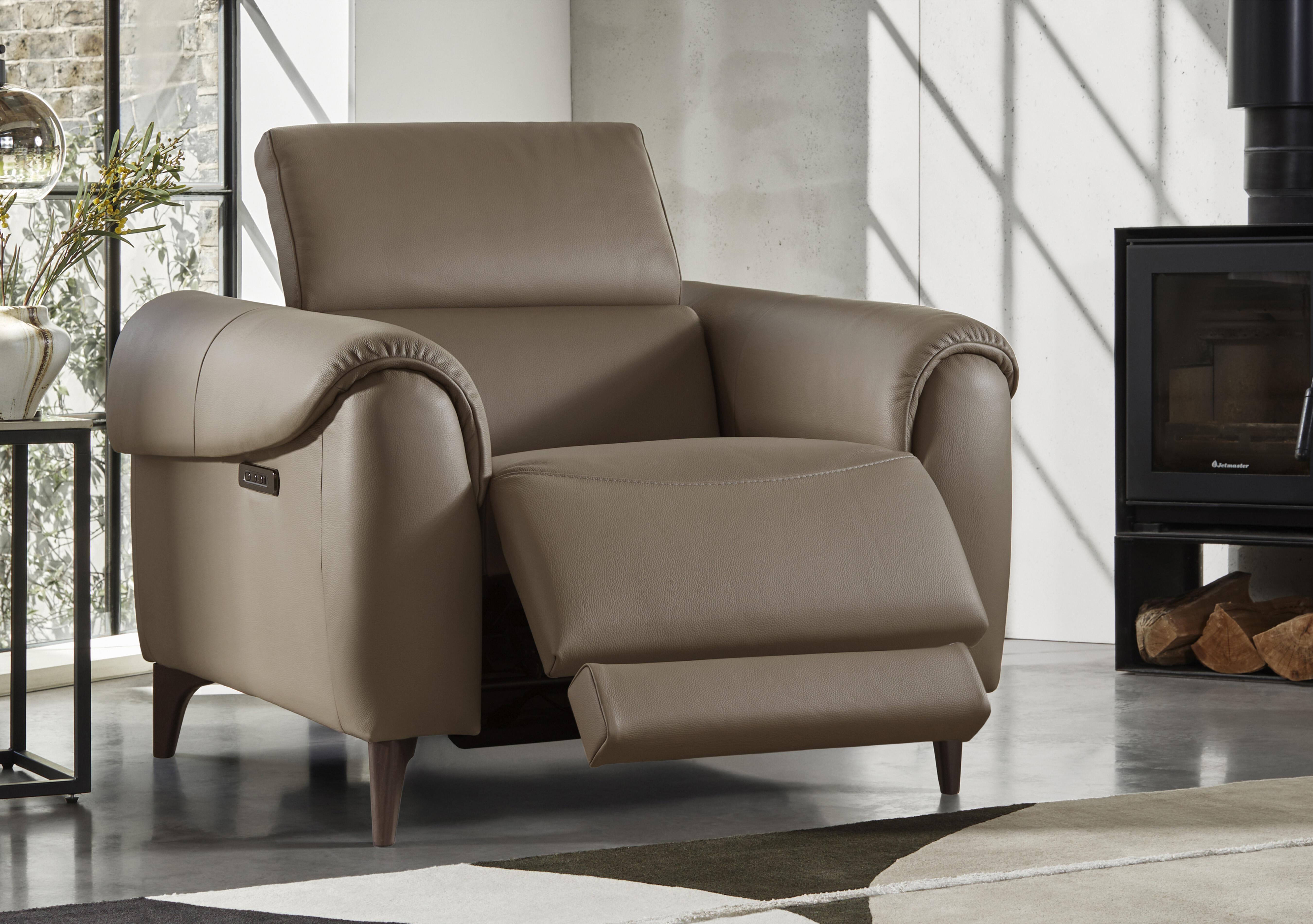 Nicole Leather Armchair in  on Furniture Village