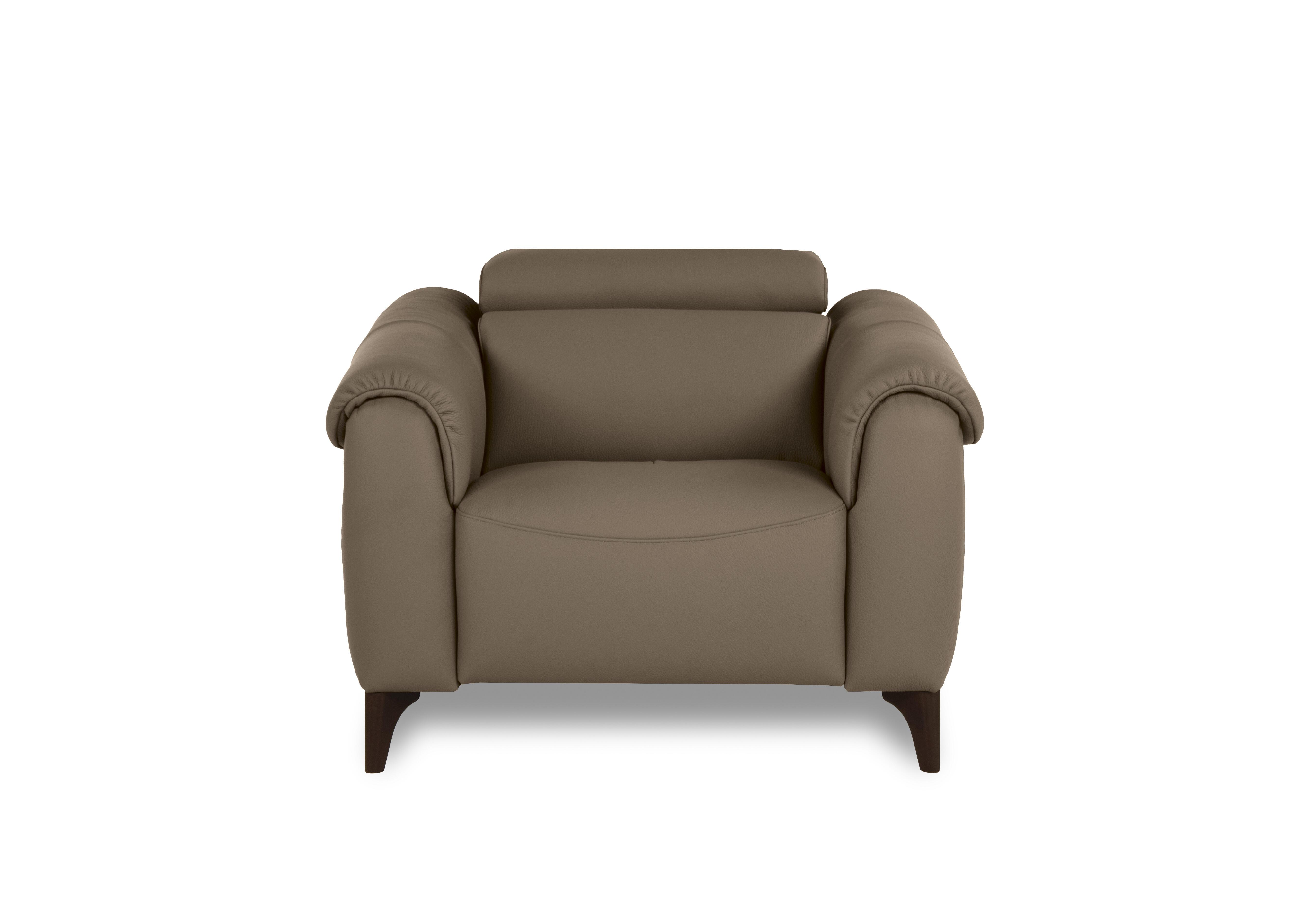 Nicole Leather Armchair in Mars Taupe 1603 Rw on Furniture Village