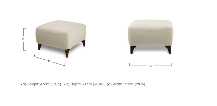 Nicole Leather Footstool in  on Furniture Village