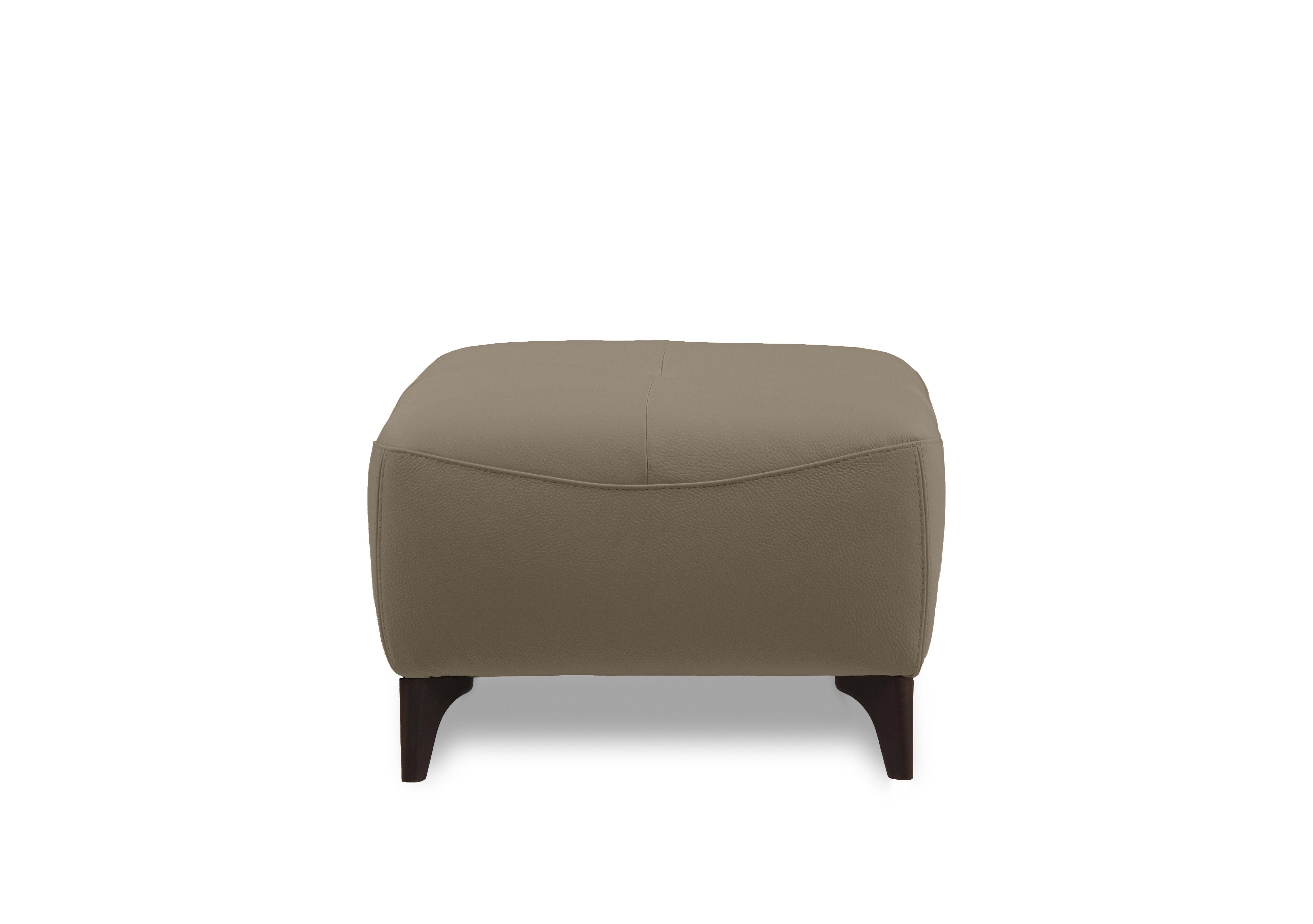 Nicole Leather Footstool in Mars Taupe 1603 Rw on Furniture Village