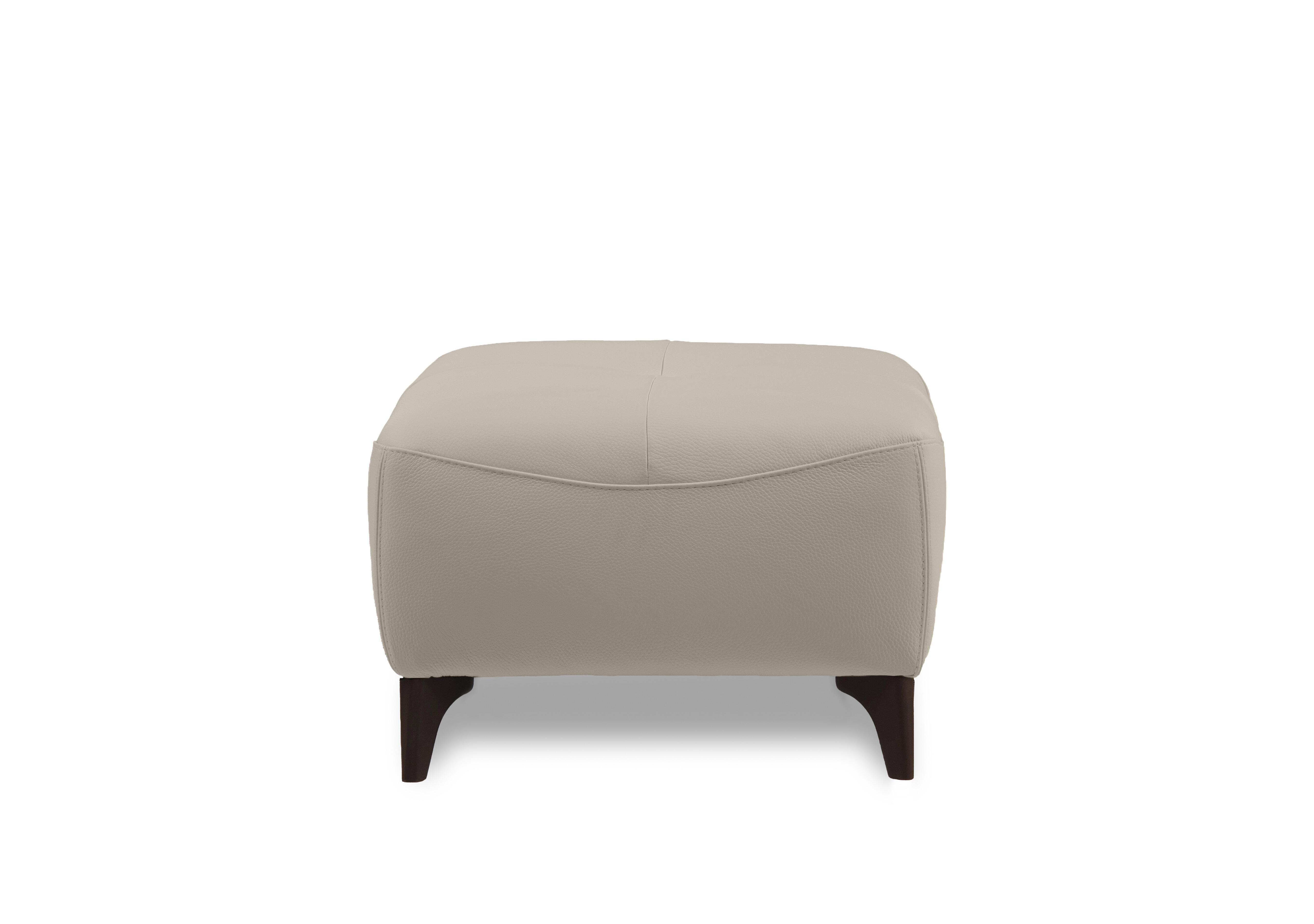 Nicole Leather Footstool in Torello Fango 352 Rw on Furniture Village