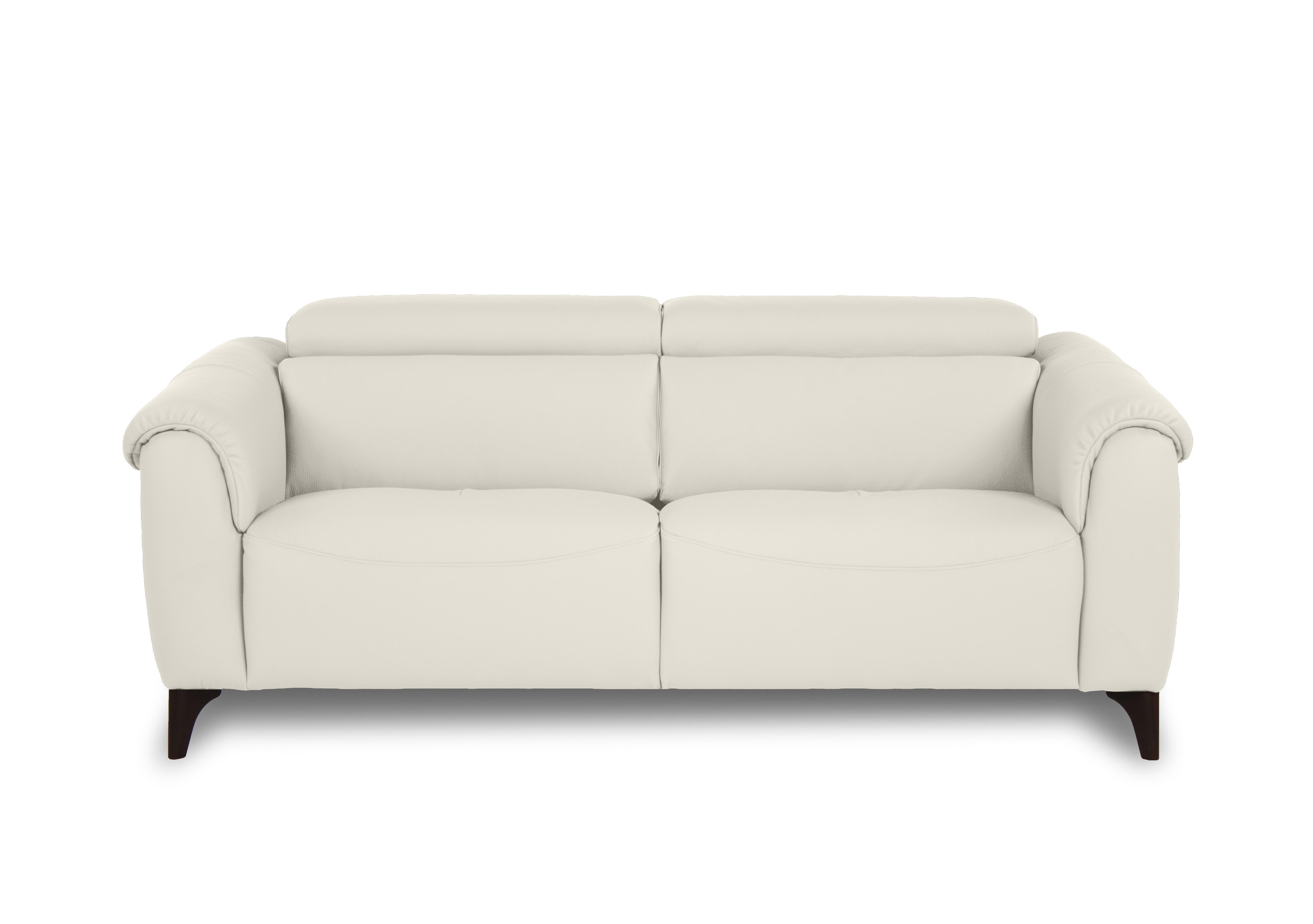 Nicole 3 Seater Leather Power Recliner Sofa with Power Headrests and Power Lumbar in Botero Bianco 2153 Rw on Furniture Village