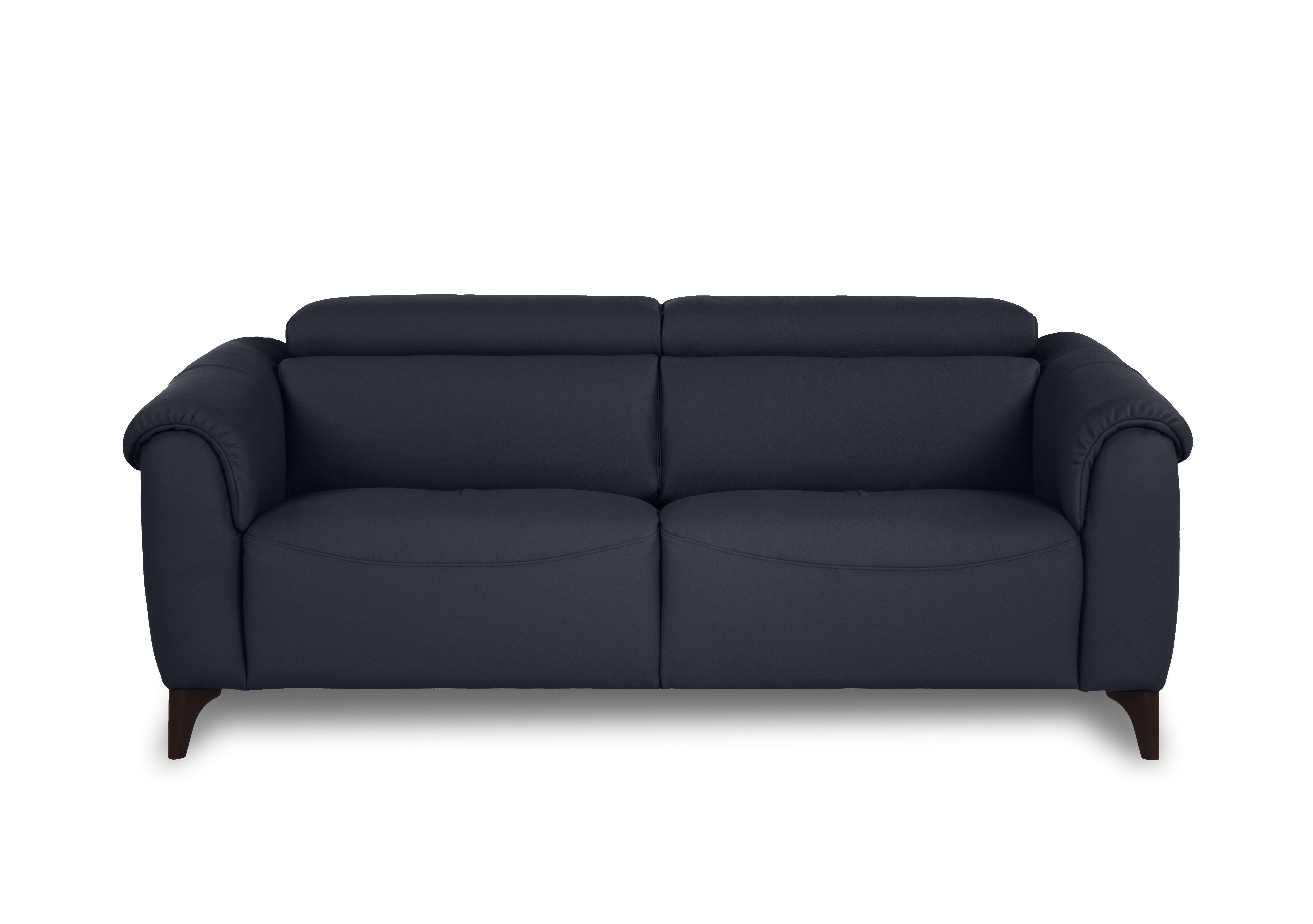 Nicole 3 Seater Leather Power Recliner Sofa with Power Headrests and Power Lumbar in Botero Navy 2172 Rw on Furniture Village