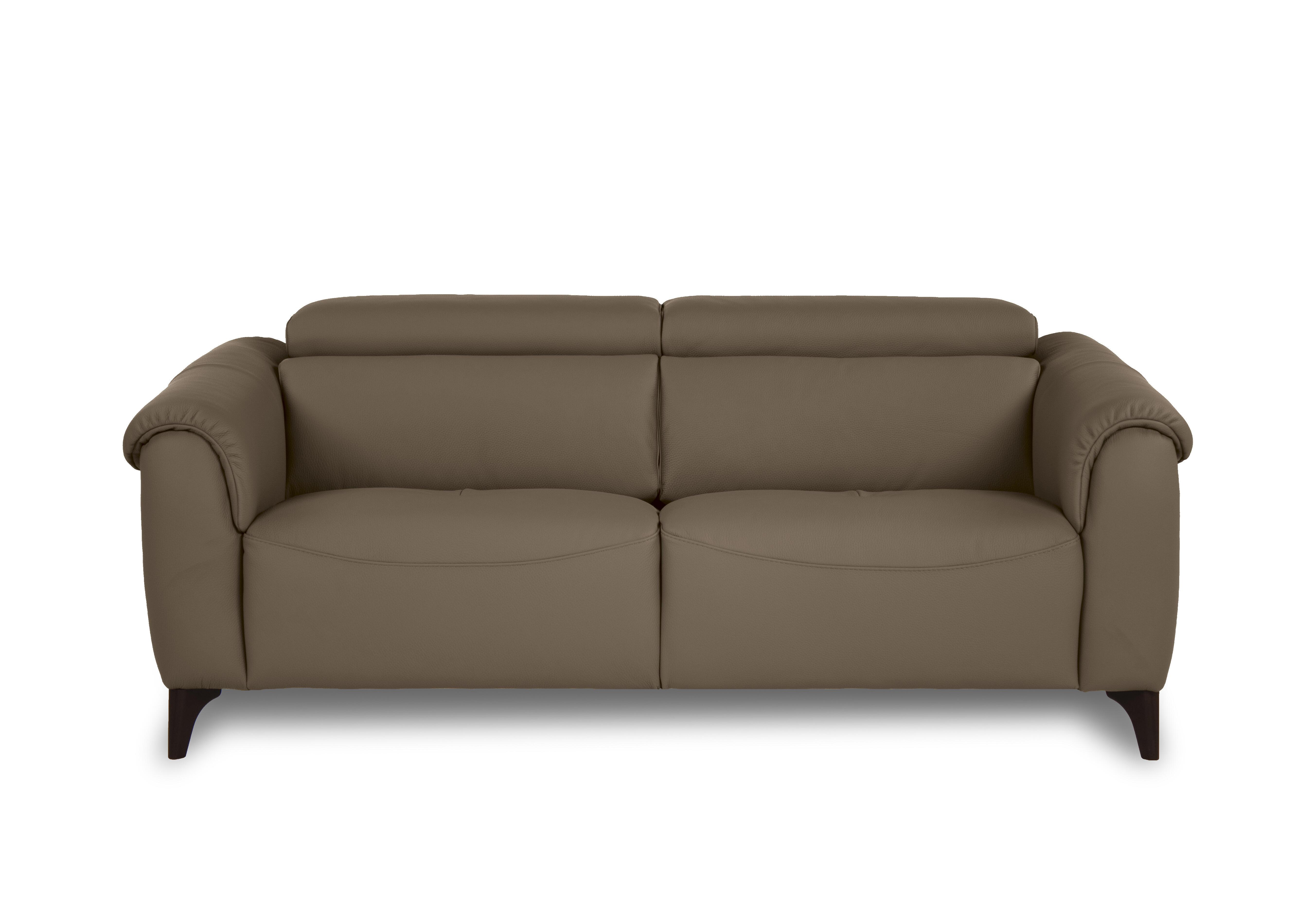 Nicole 3 Seater Leather Power Recliner Sofa with Power Headrests and Power Lumbar in Mars Taupe 1603 Rw on Furniture Village
