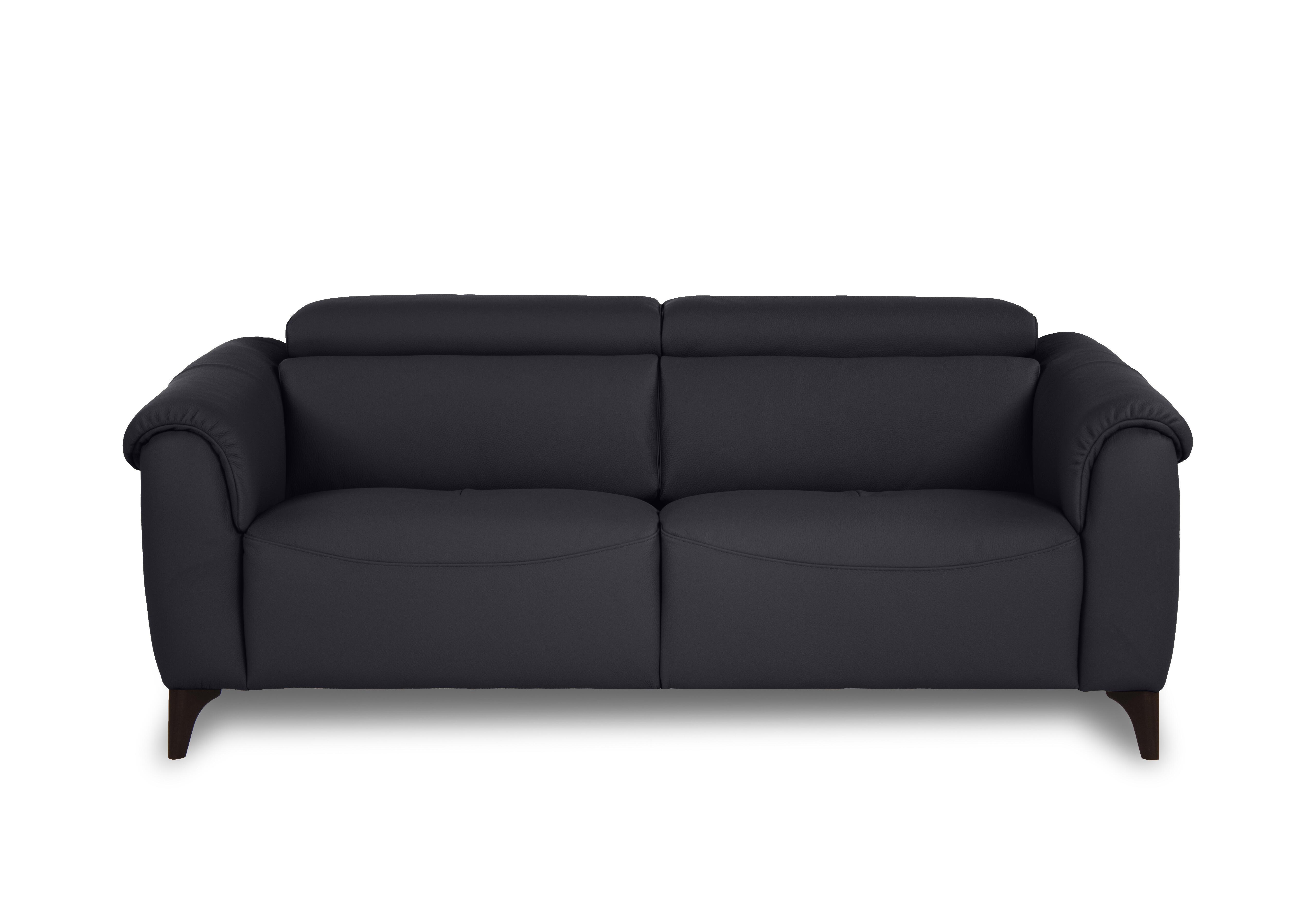 Nicole 3 Seater Leather Power Recliner Sofa with Power Headrests and Power Lumbar in Torello Blu 81 Rw on Furniture Village