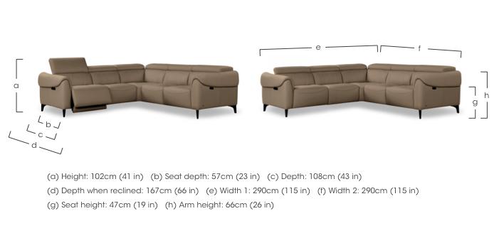 Nicole Large Leather Corner Sofa in  on Furniture Village