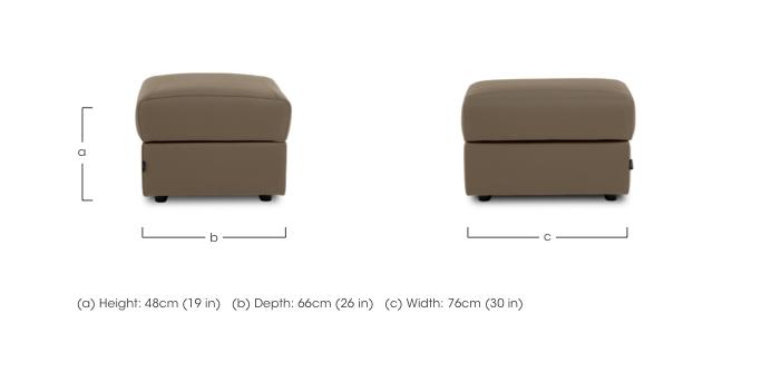 Nicole Rectangular Leather Storage Footstool in  on Furniture Village