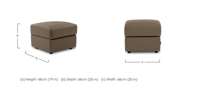 Nicole Square Leather Storage Footstool in  on Furniture Village