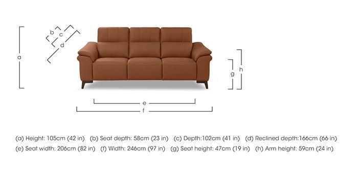 Marconi 3 Seater 3 Cushion Leather Sofa in  on Furniture Village