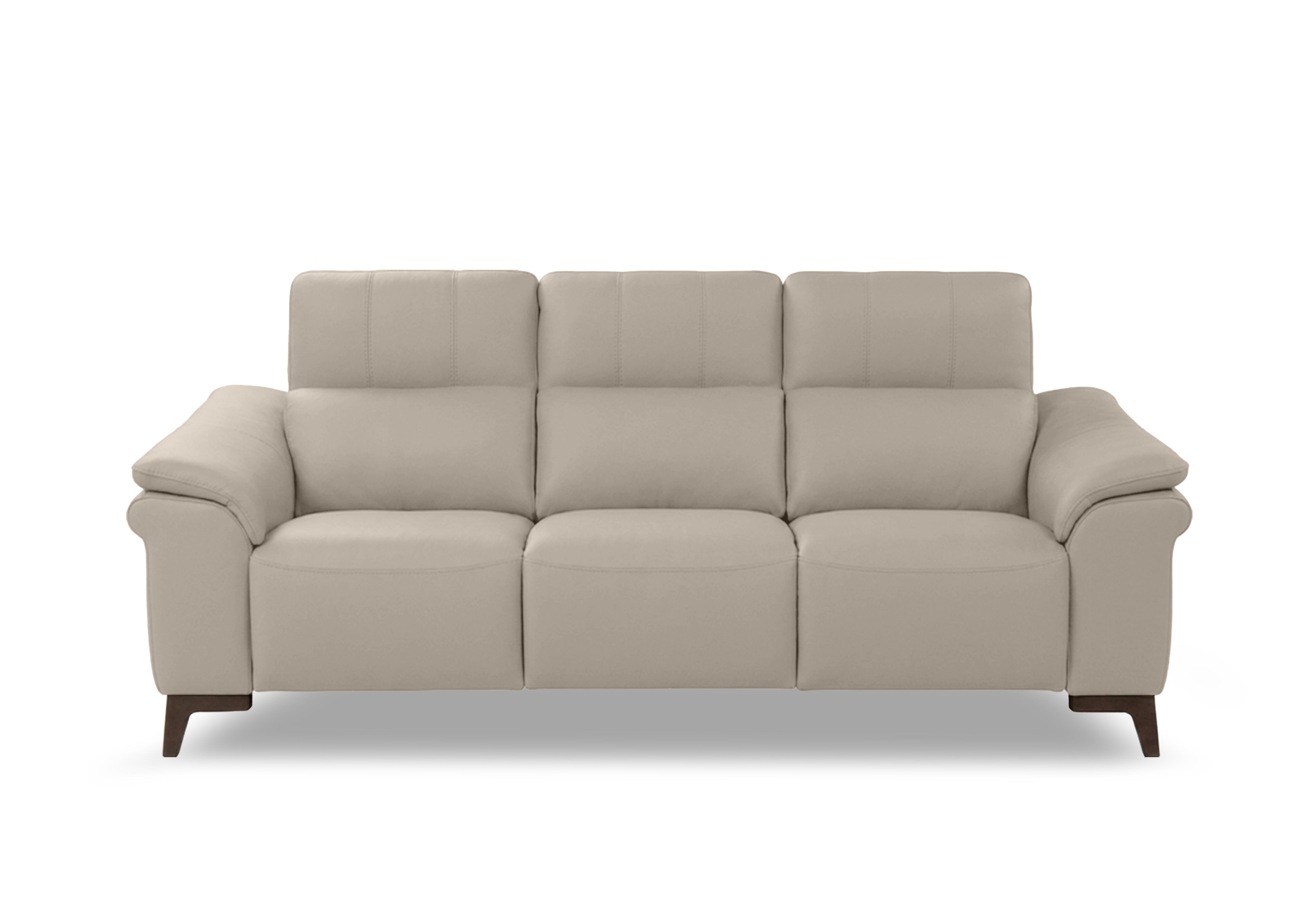 Marconi 3 Seater 3 Cushion Leather Sofa in Botero Crema 2156 Rw on Furniture Village