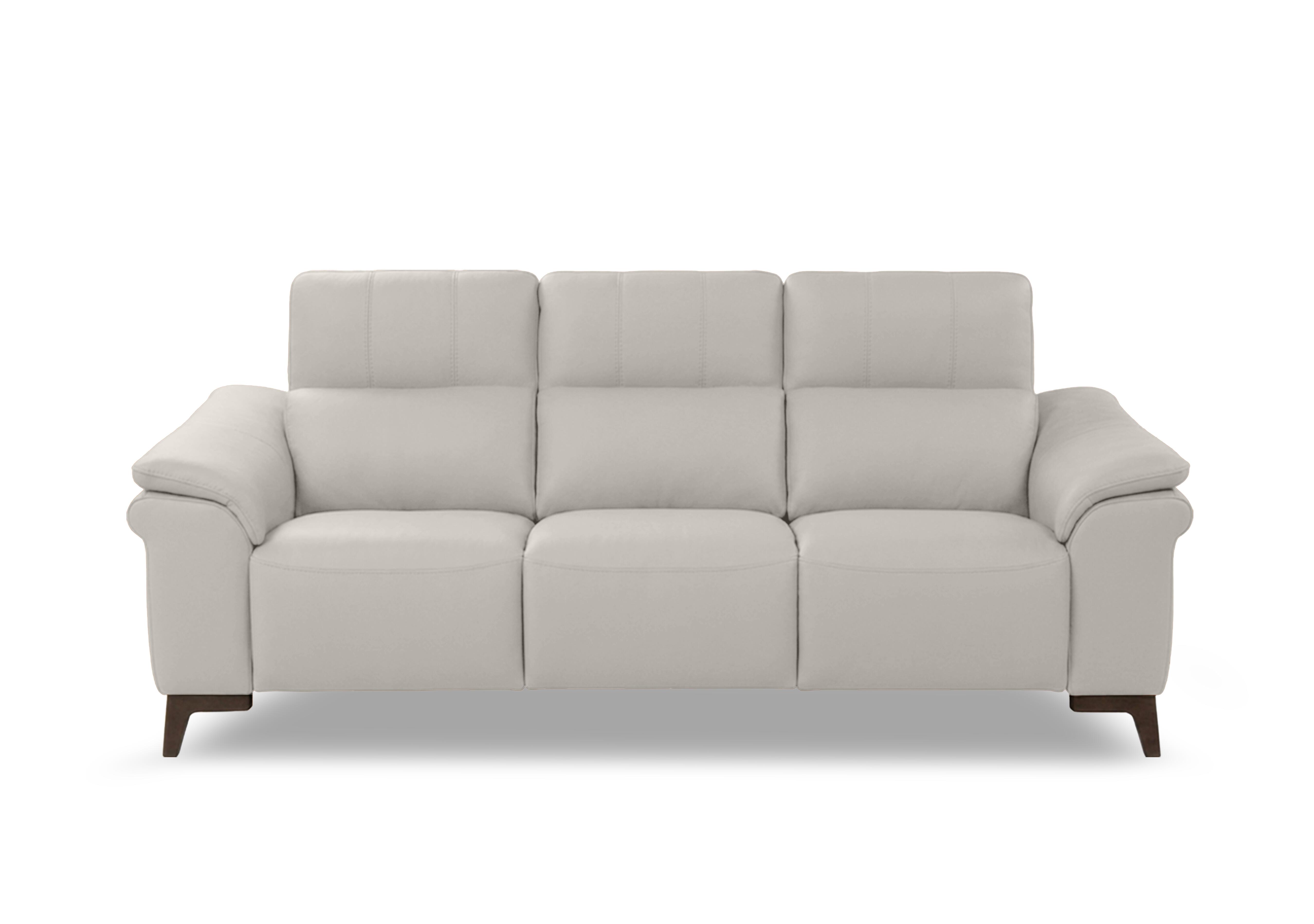 Marconi 3 Seater 3 Cushion Leather Sofa in Mars Ice 1610 Rw on Furniture Village