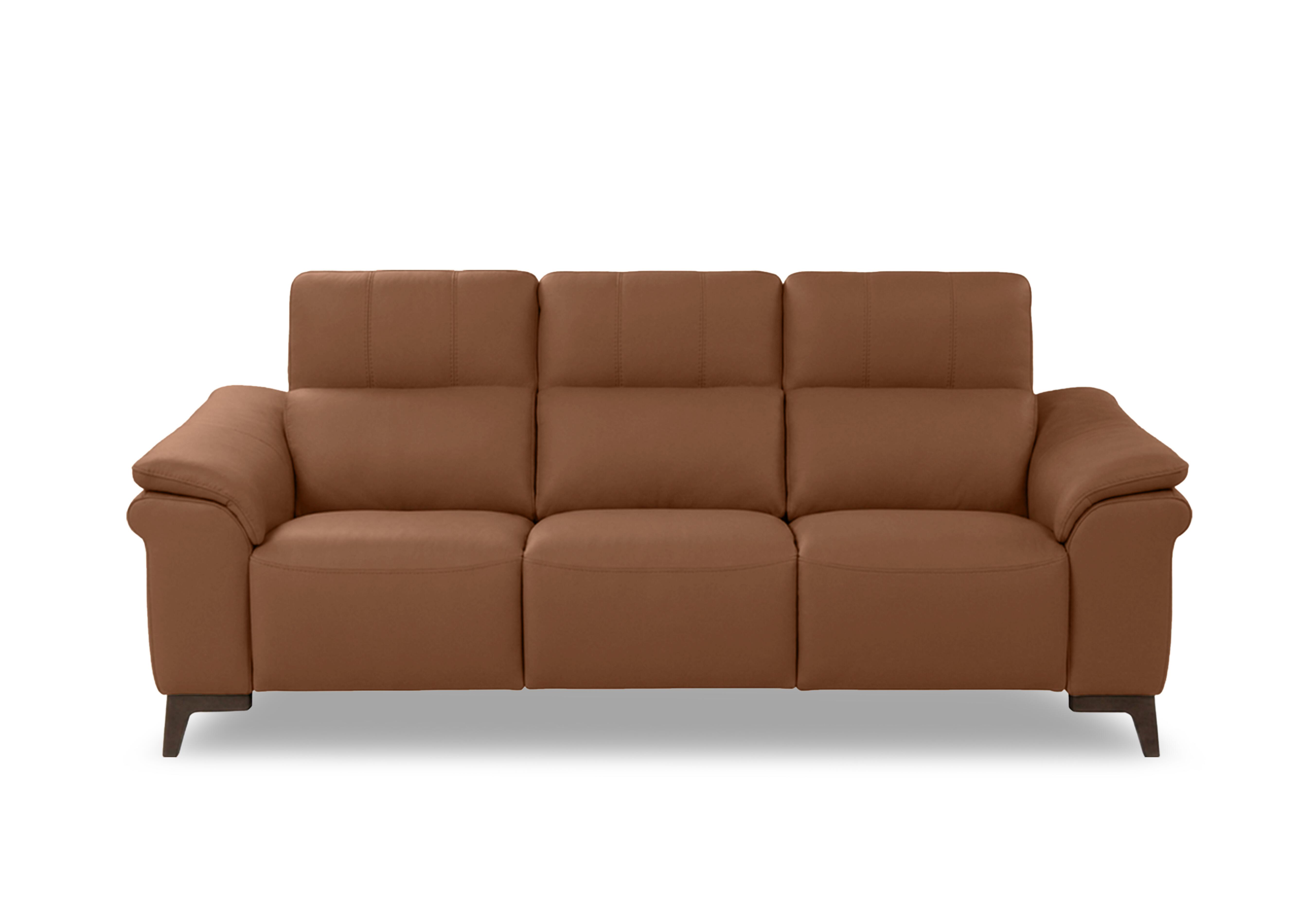 Marconi 3 Seater 3 Cushion Leather Sofa in Torello Cuoio 372 Rw on Furniture Village