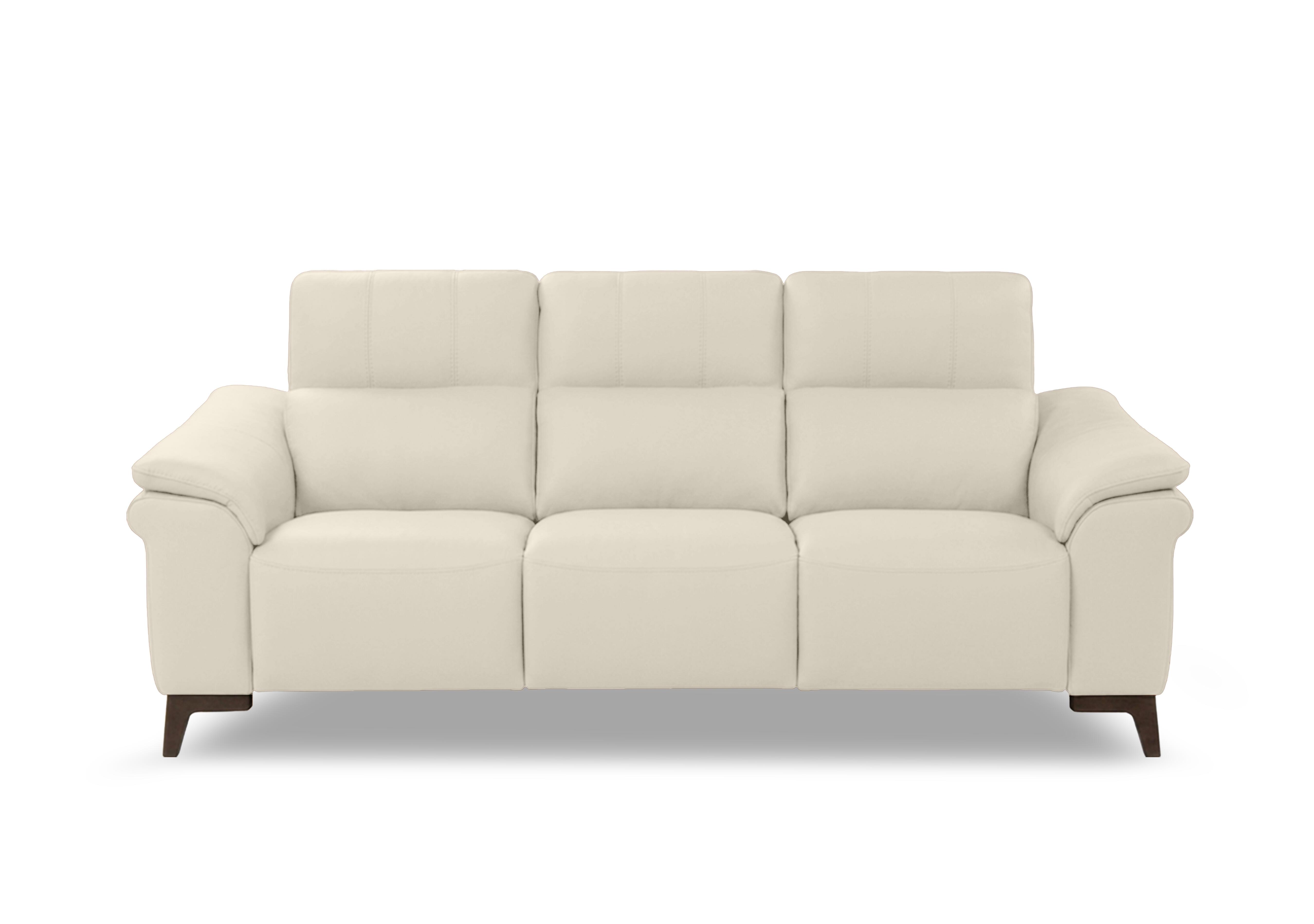 Marconi 3 Seater 3 Cushion Leather Power Recliner Sofa with Power Headrests and Power Lumbar in Mars Bianco 1600 Rw on Furniture Village