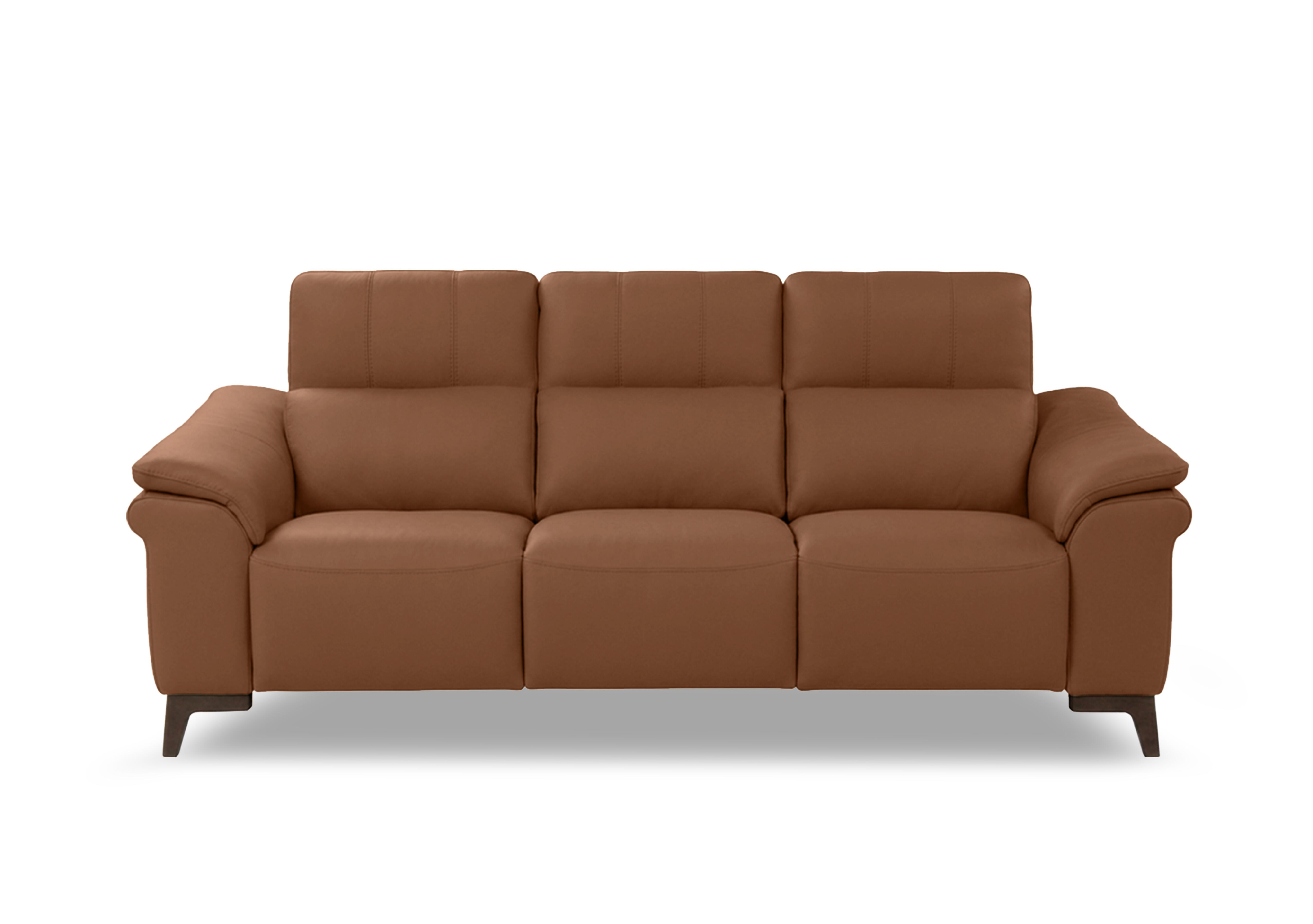 Marconi 3 Seater 3 Cushion Leather Power Recliner Sofa with Power Headrests and Power Lumbar in Torello Cuoio 372 Rw on Furniture Village