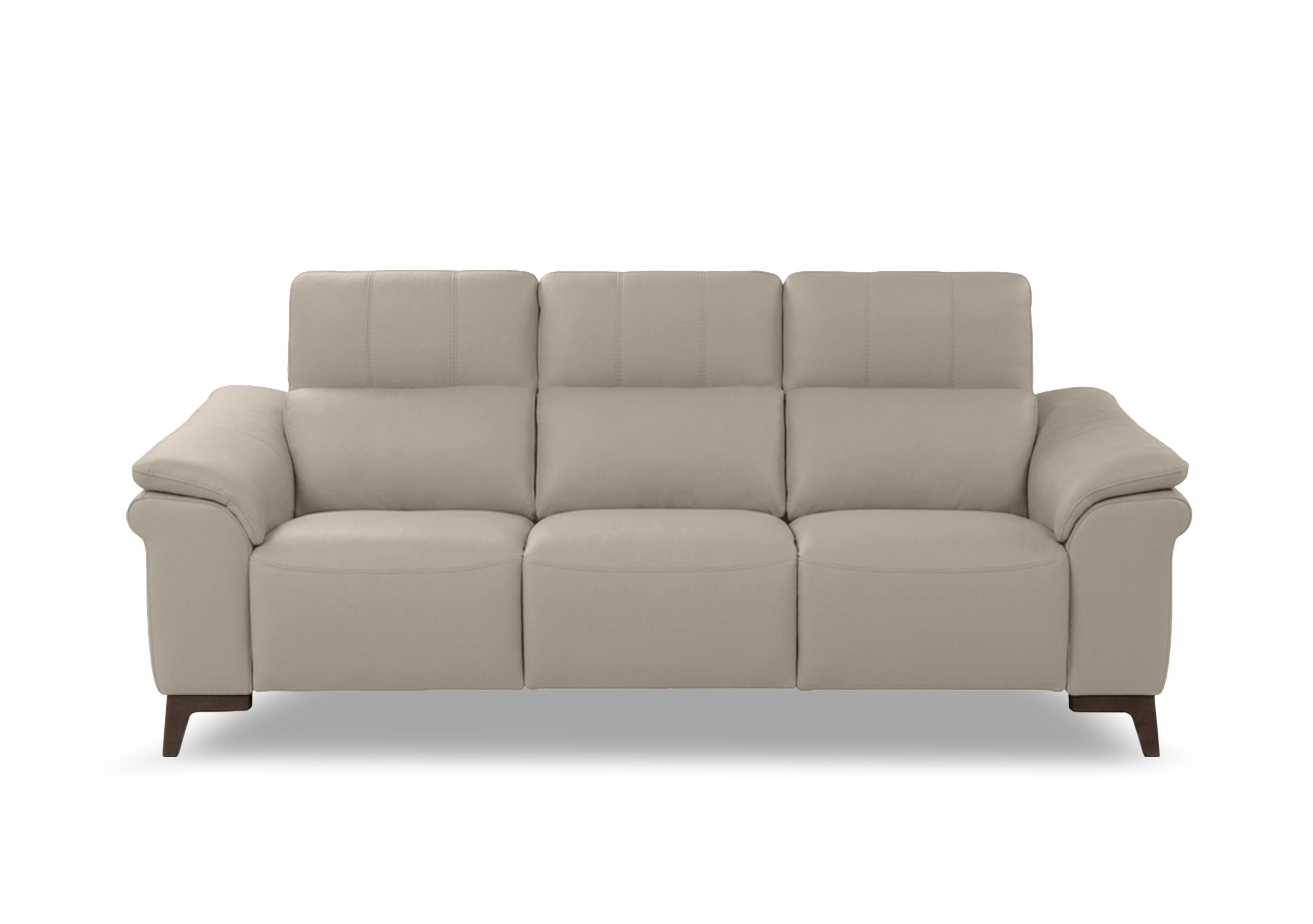 Marconi 3 Seater 3 Cushion Leather Power Recliner Sofa with Power Headrests and Power Lumbar in Torello Fango 352 Rw on Furniture Village