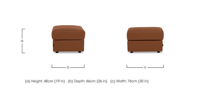 Marconi Rectangular Leather Storage Footstool in  on Furniture Village