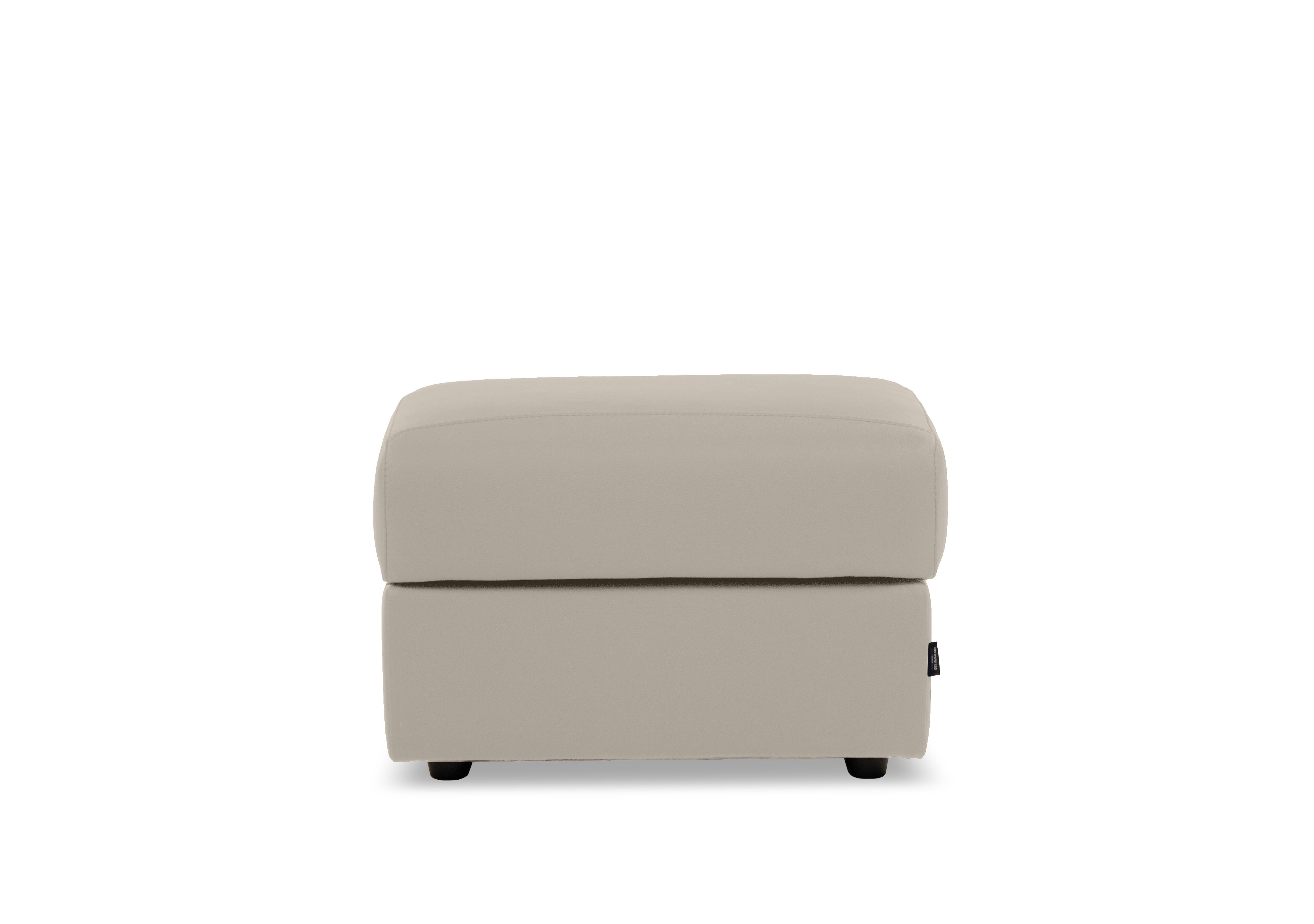 Marconi Rectangular Leather Storage Footstool in Botero Ice 2169 on Furniture Village