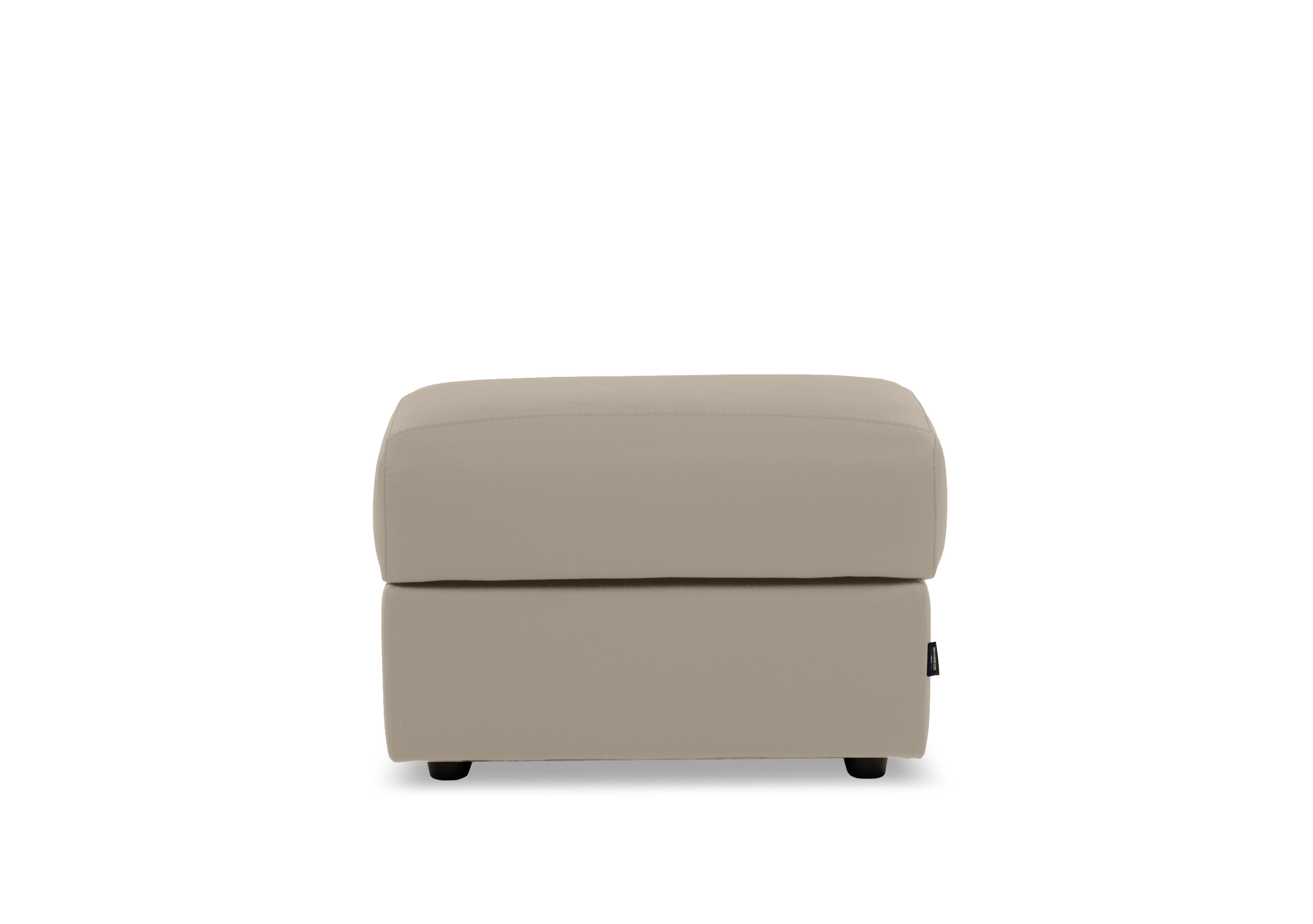 Marconi Rectangular Leather Storage Footstool in Mars Havana 1606 on Furniture Village