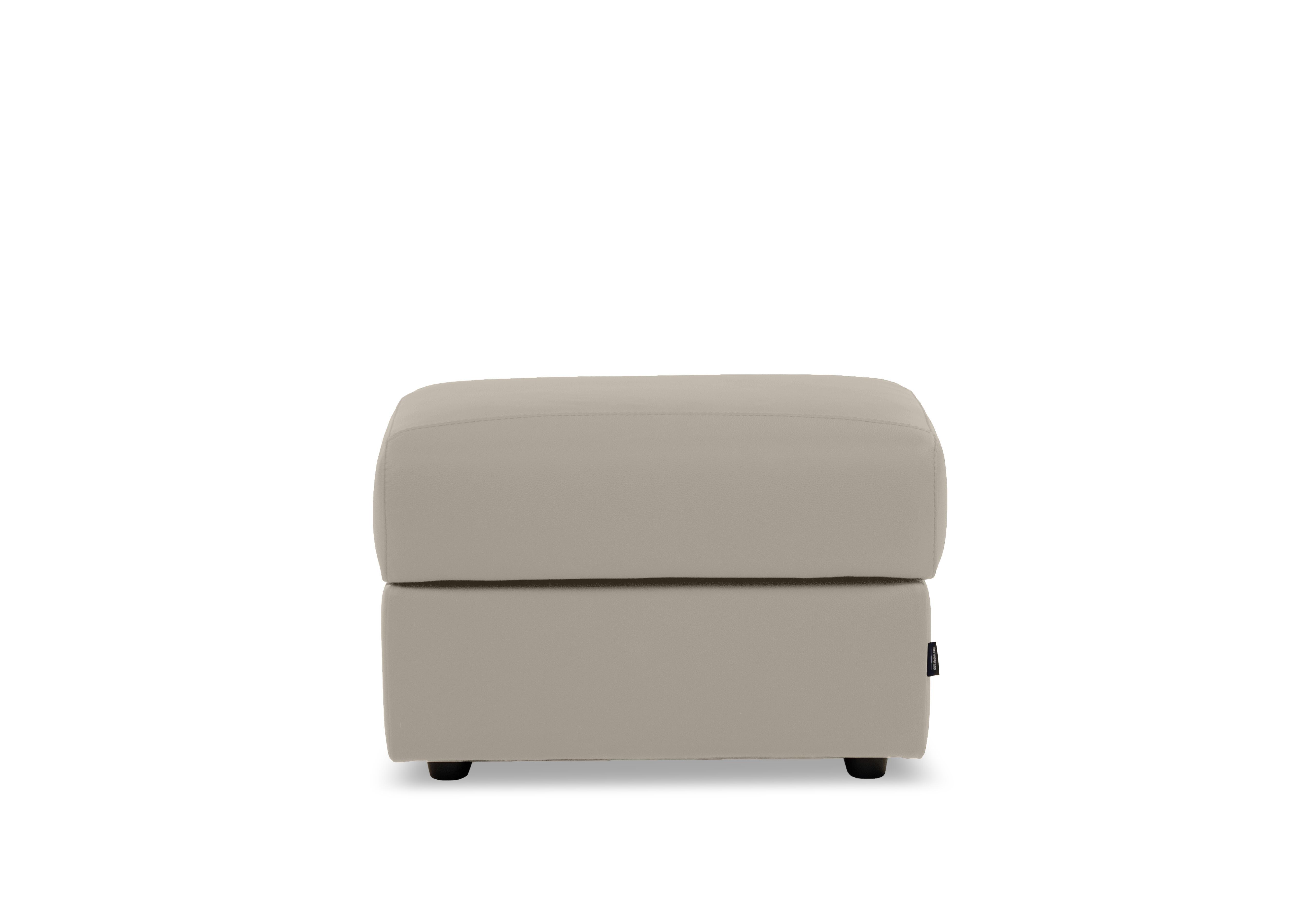 Marconi Rectangular Leather Storage Footstool in Torello Ice 371 on Furniture Village
