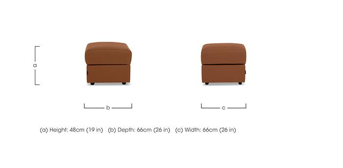 Marconi Square Leather Storage Footstool in  on Furniture Village