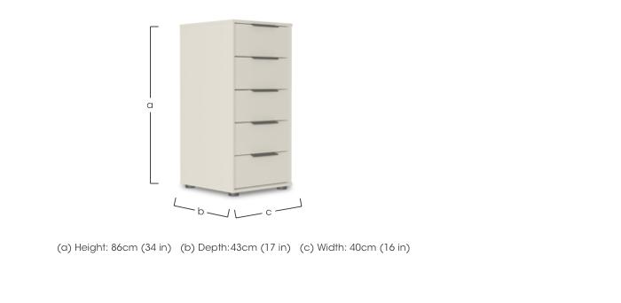 Instinct 40cm 5 Drawer Matt Finish Chest in  on Furniture Village