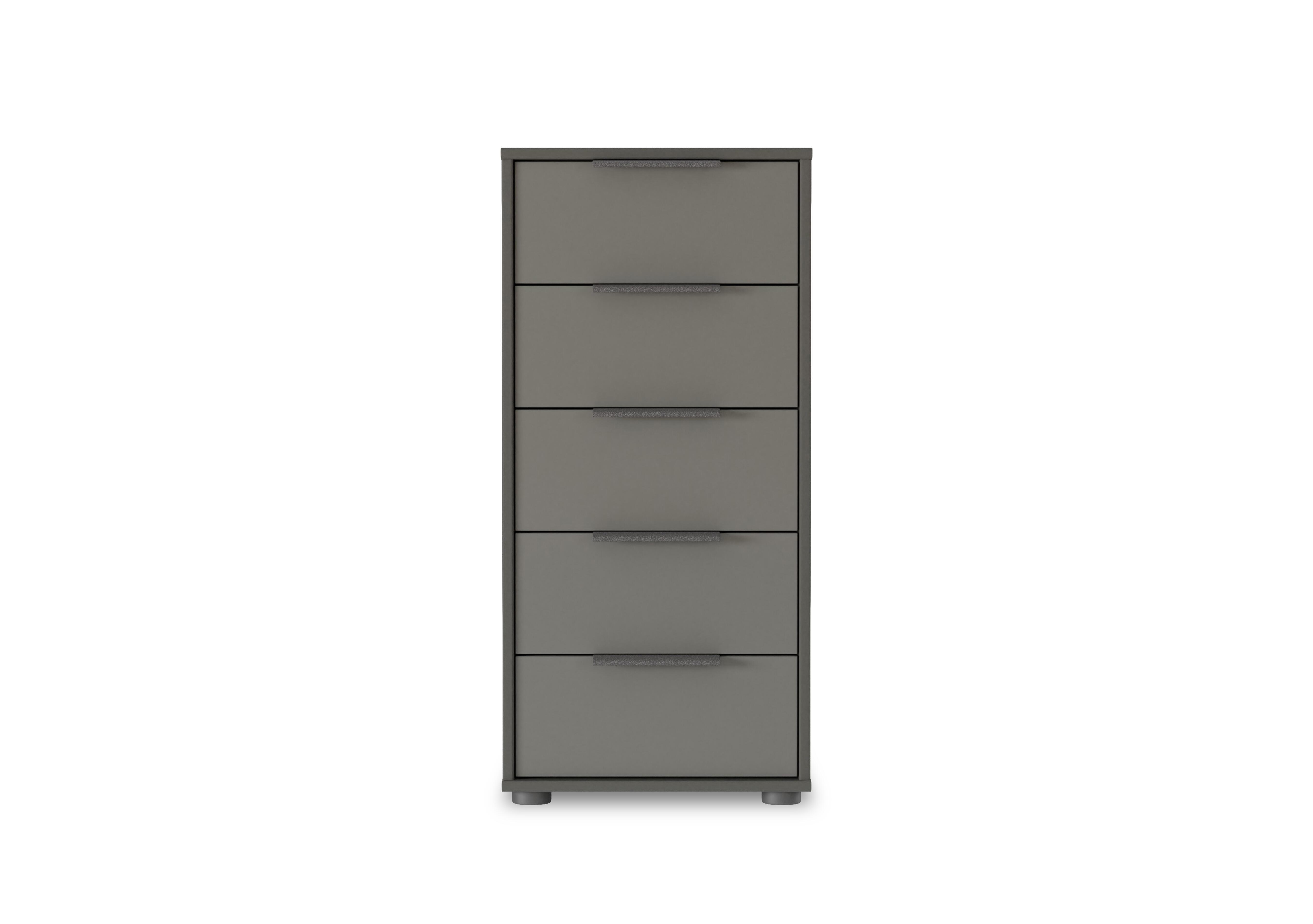 Instinct 40cm 5 Drawer Matt Finish Chest in Lava Grey on Furniture Village