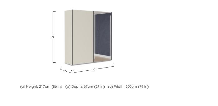 Instinct 200cm 2 Door Sliding Wardrobe with 1 Matt Finish Door and 1 Mirror Door with LED Lighting in  on Furniture Village