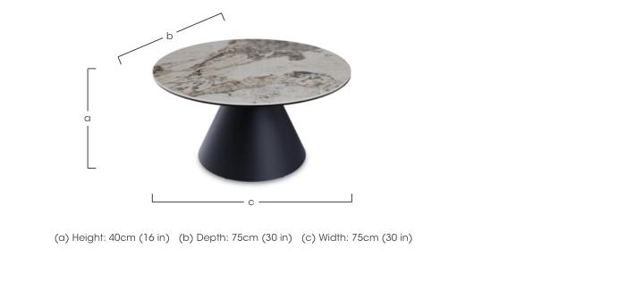 Amorim Round Coffee Table with Black Base in  on Furniture Village