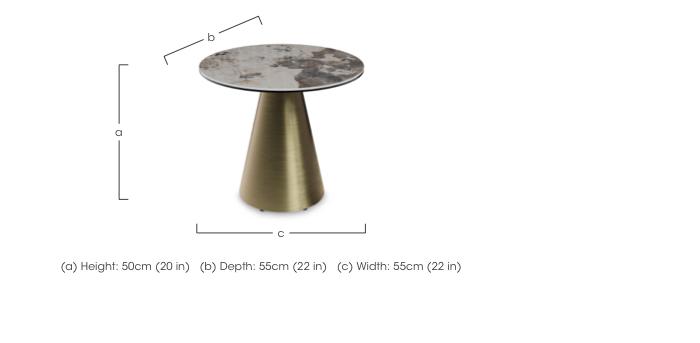 Amorim Round Lamp Table with Bronze Base in  on Furniture Village