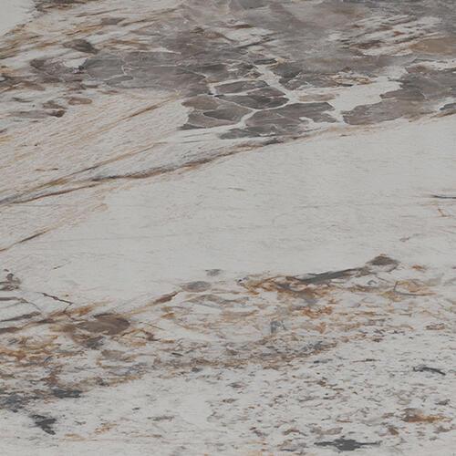 Amorim Round Lamp Table with Bronze Base in Brz - Calcatta Marble on Furniture Village