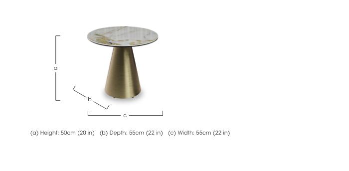 Felipe Lamp Table with Gold Base in  on Furniture Village