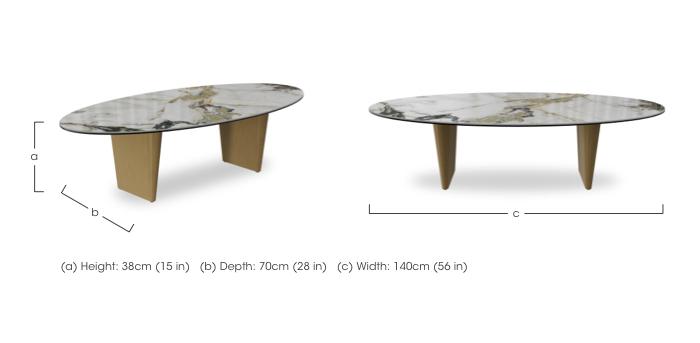 Felipe Coffee Table with Gold Legs in  on Furniture Village