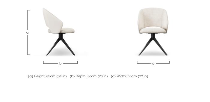 Raul Set of 4 Fabric Swivel Dining Chairs in  on Furniture Village