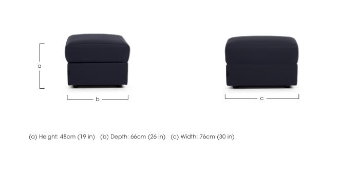 Canto Rectangular Leather Storage Footstool in  on Furniture Village