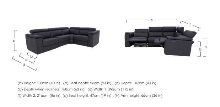 Canto Small Leather Corner Sofa in  on Furniture Village