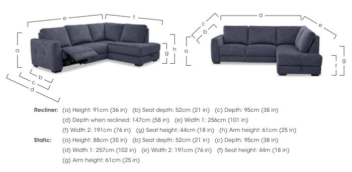 Dinky Fabric Corner Sofa with Storage Chaise End in  on Furniture Village