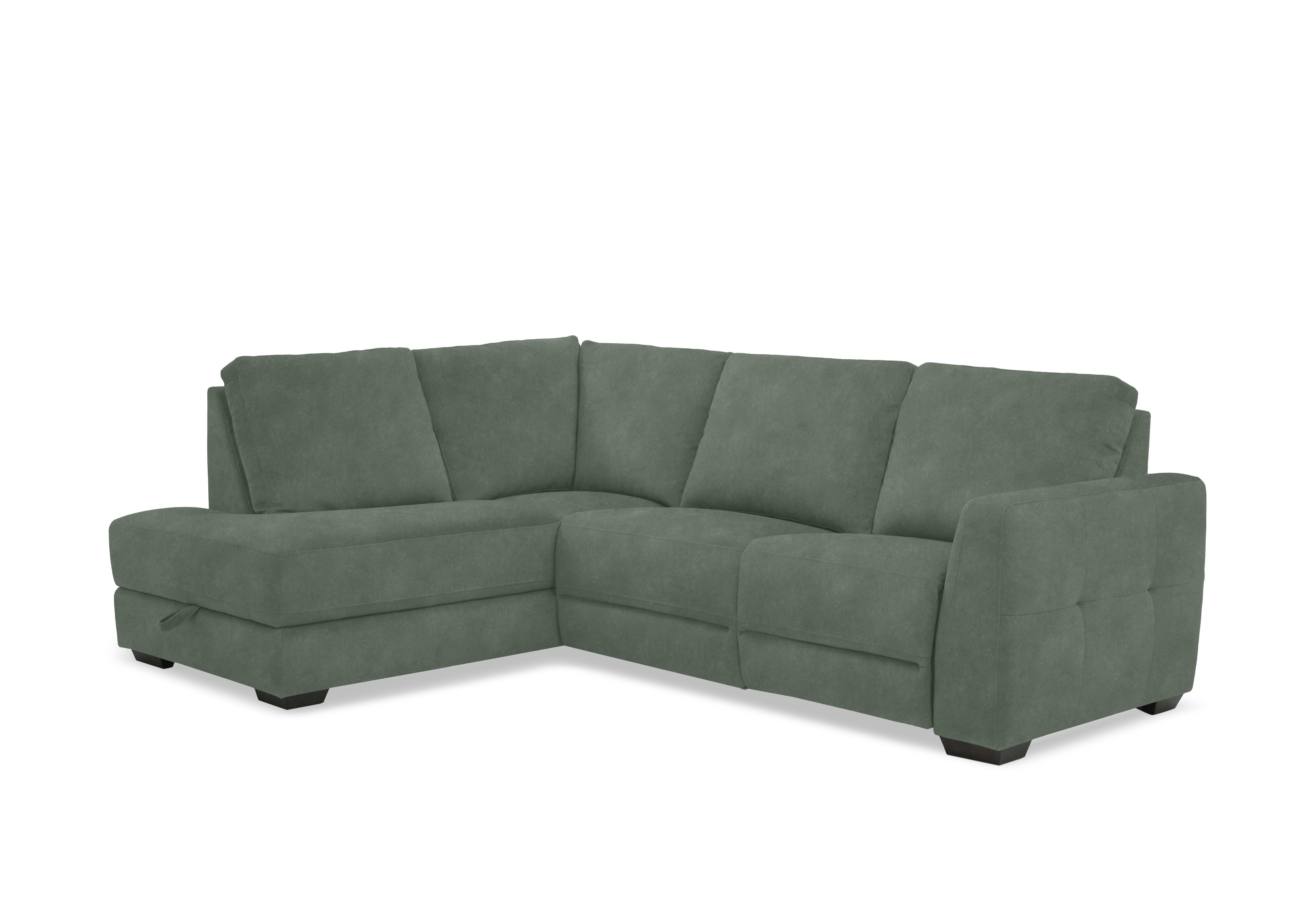 Dinky Fabric Corner Sofa with Storage Chaise End in Dexter Fern 43514 on Furniture Village
