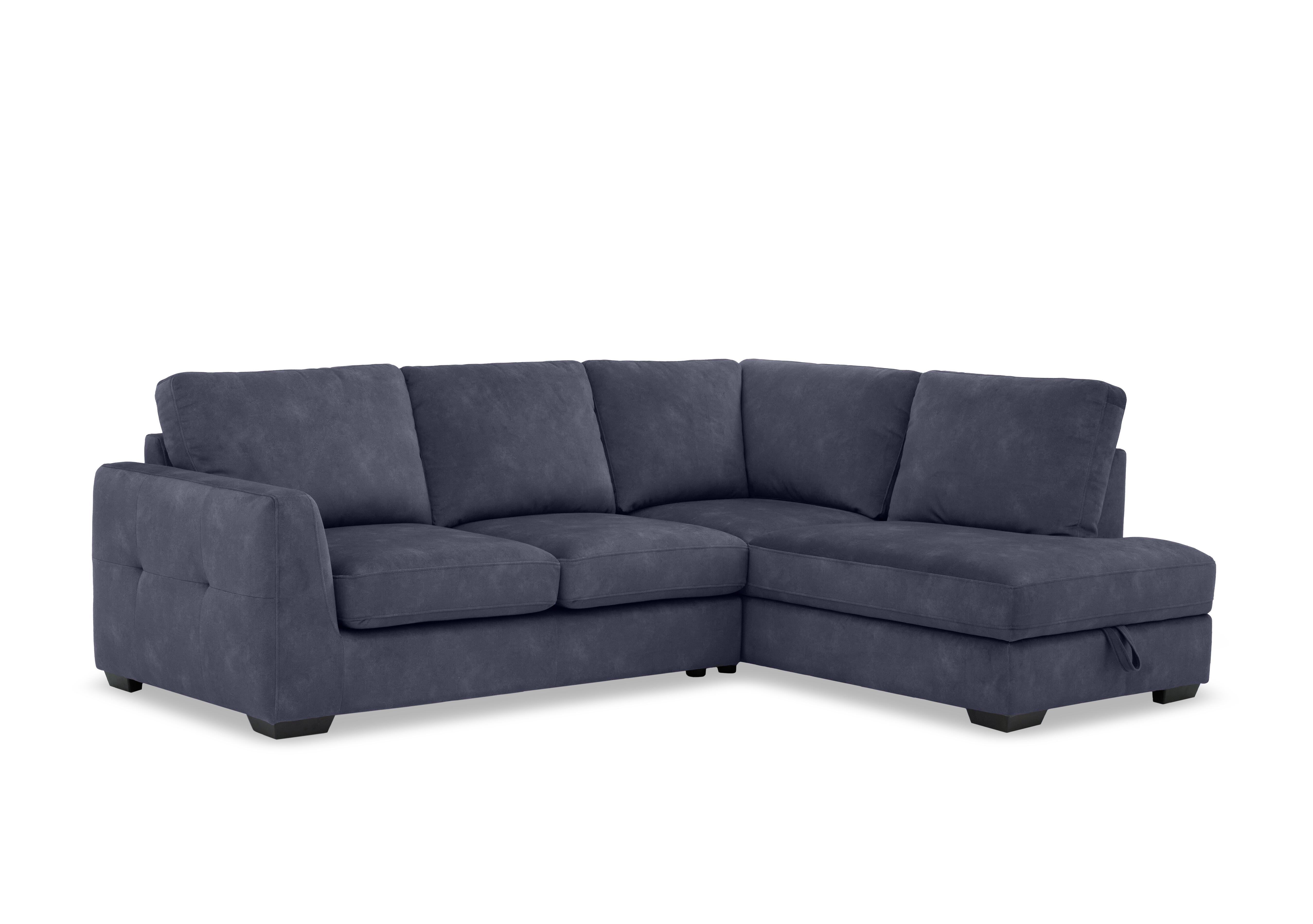 Dinky Fabric Corner Sofa with Storage Chaise End in Dexter Shadow 43519 on Furniture Village