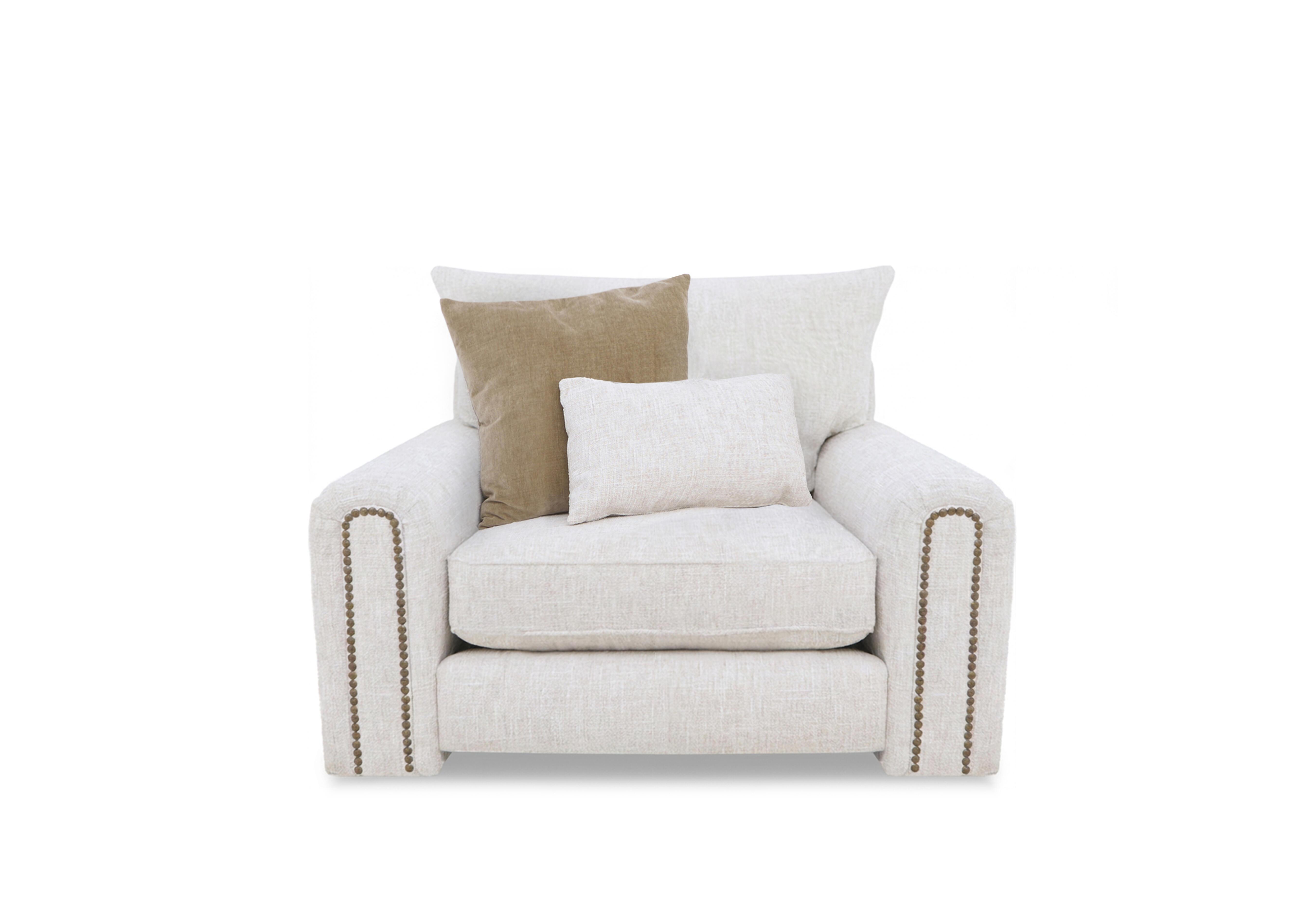 Retreat Fabric Armchair in Odyssey Afterglow Studs on Furniture Village