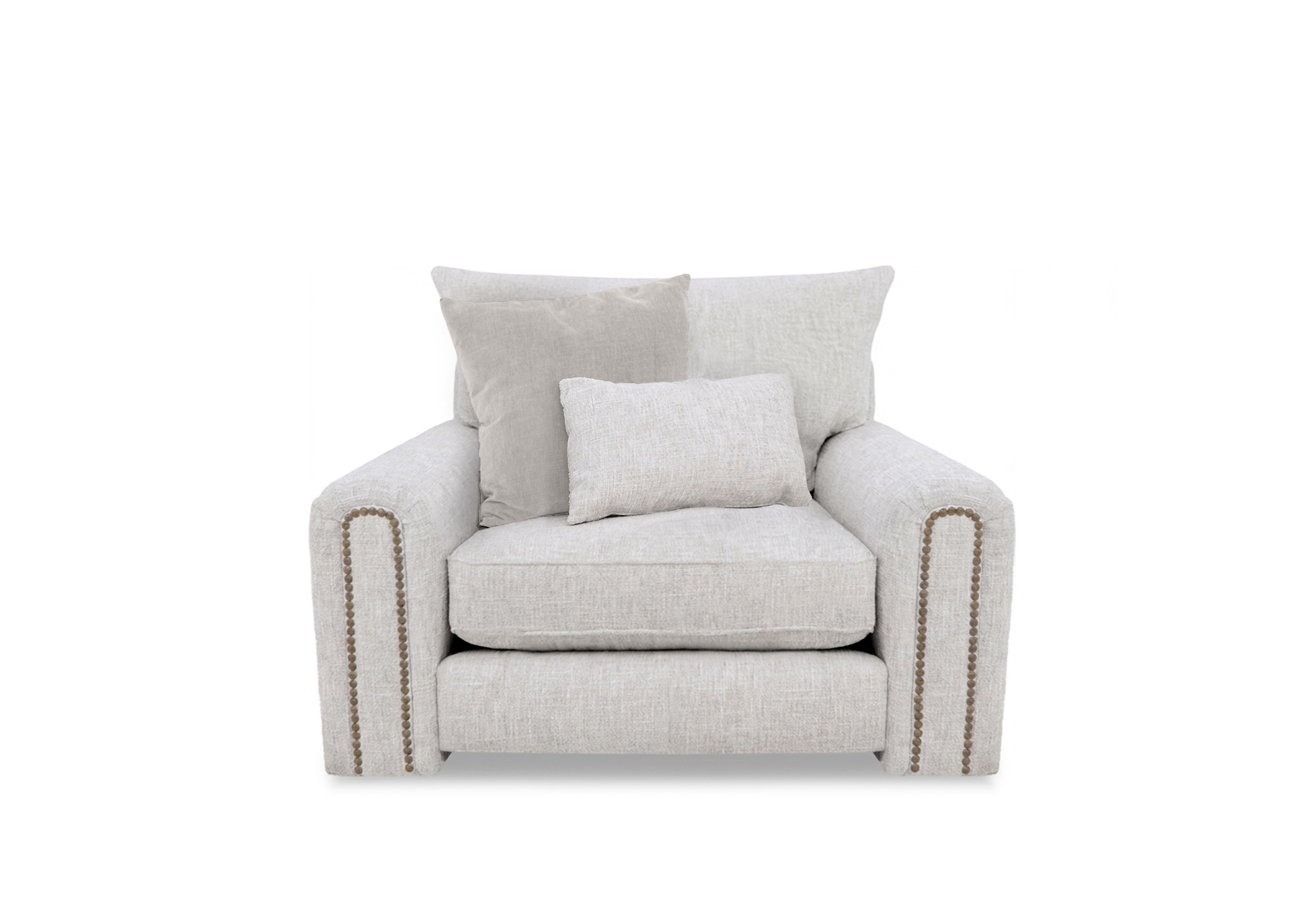 Retreat Fabric Armchair in Odyssey Cosmic Dust Studs on Furniture Village