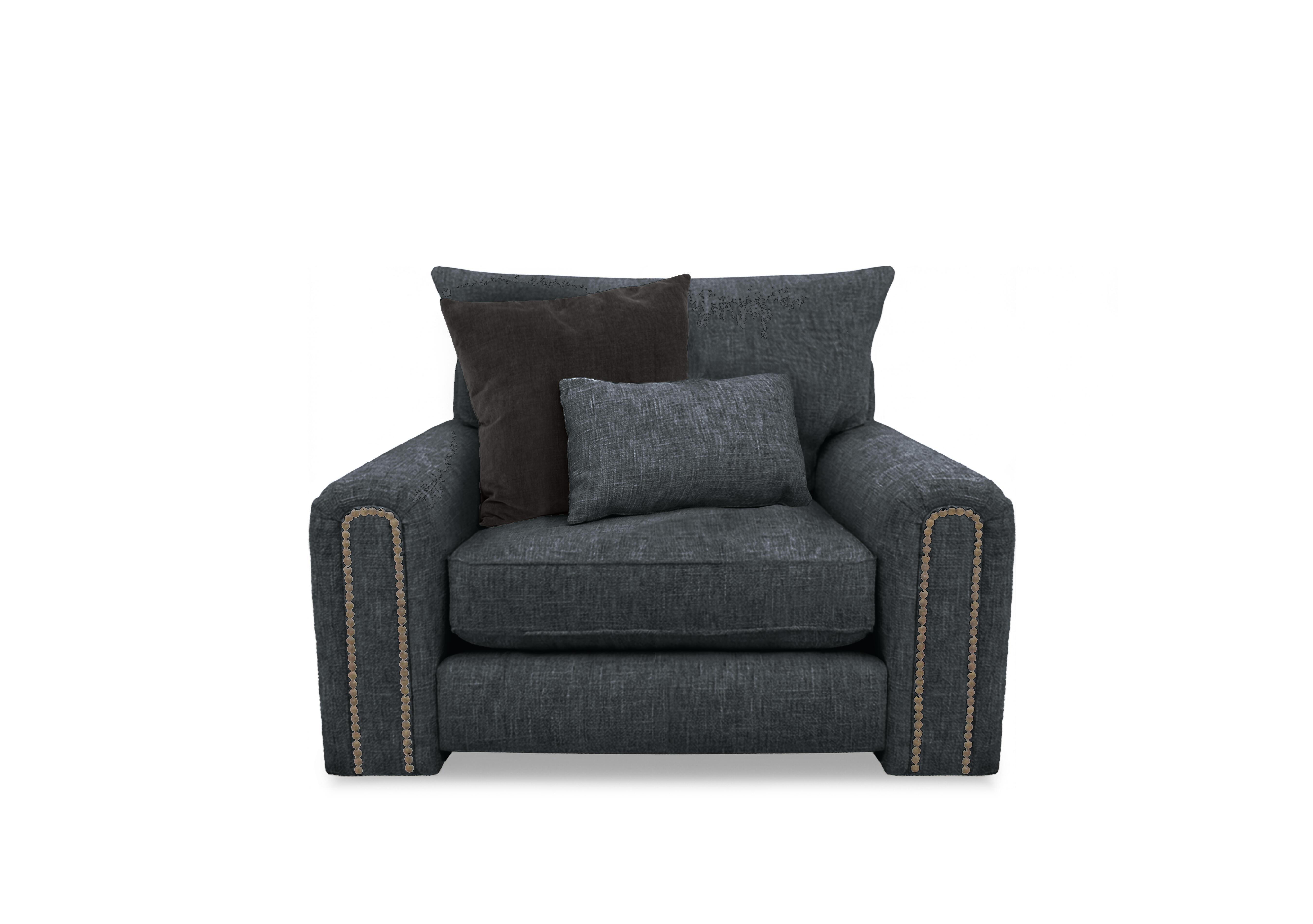 Retreat Fabric Armchair in Odyssey Subzero Studs on Furniture Village