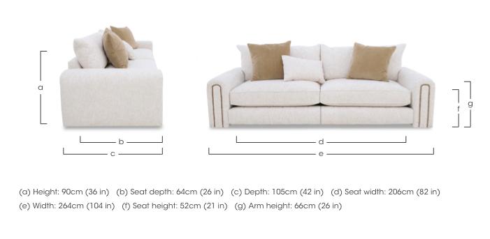 Retreat 4 Seater Fabric Sofa with Split Frame in  on Furniture Village