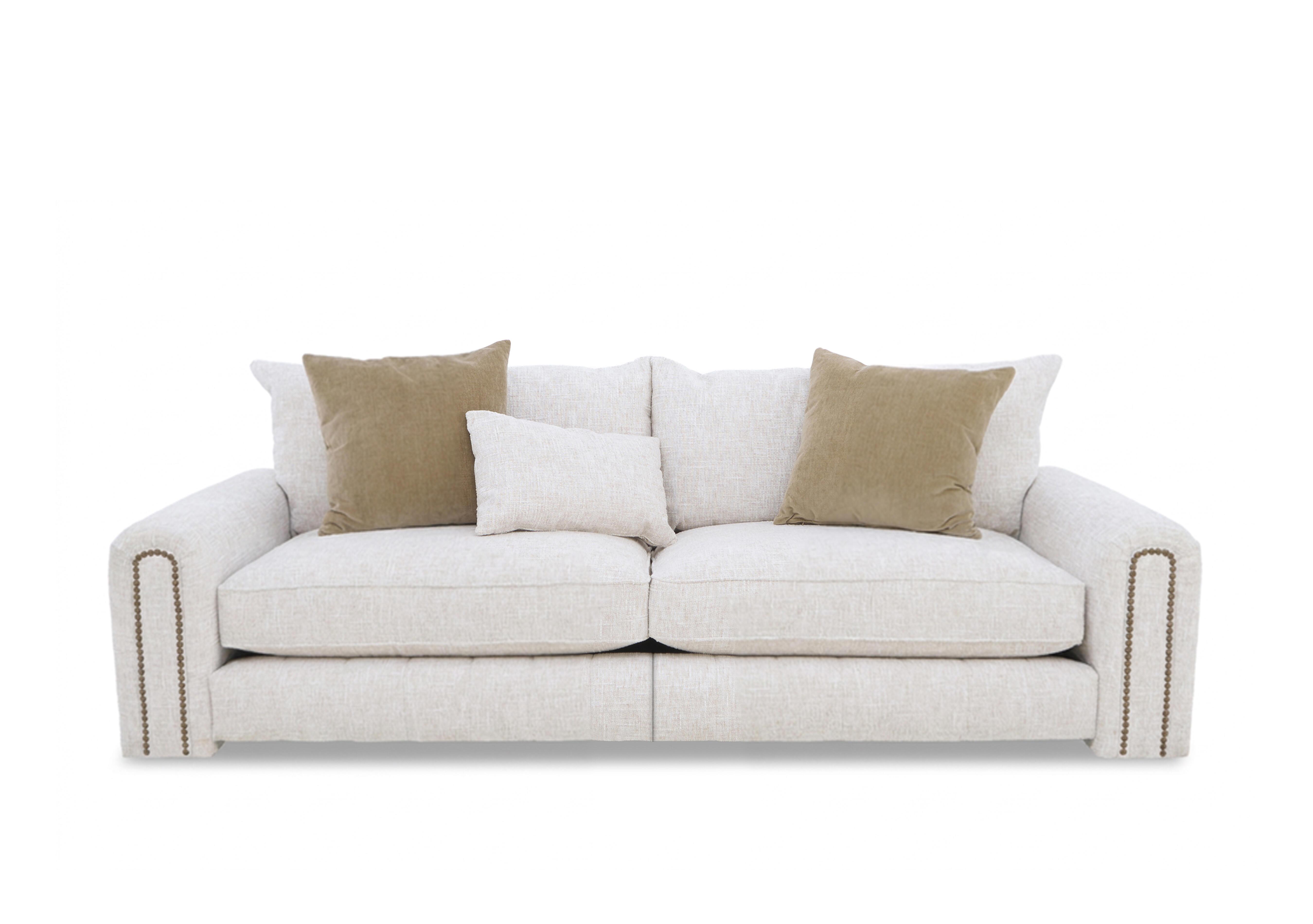 Retreat 4 Seater Fabric Sofa with Split Frame in Odyssey Afterglow Studs on Furniture Village