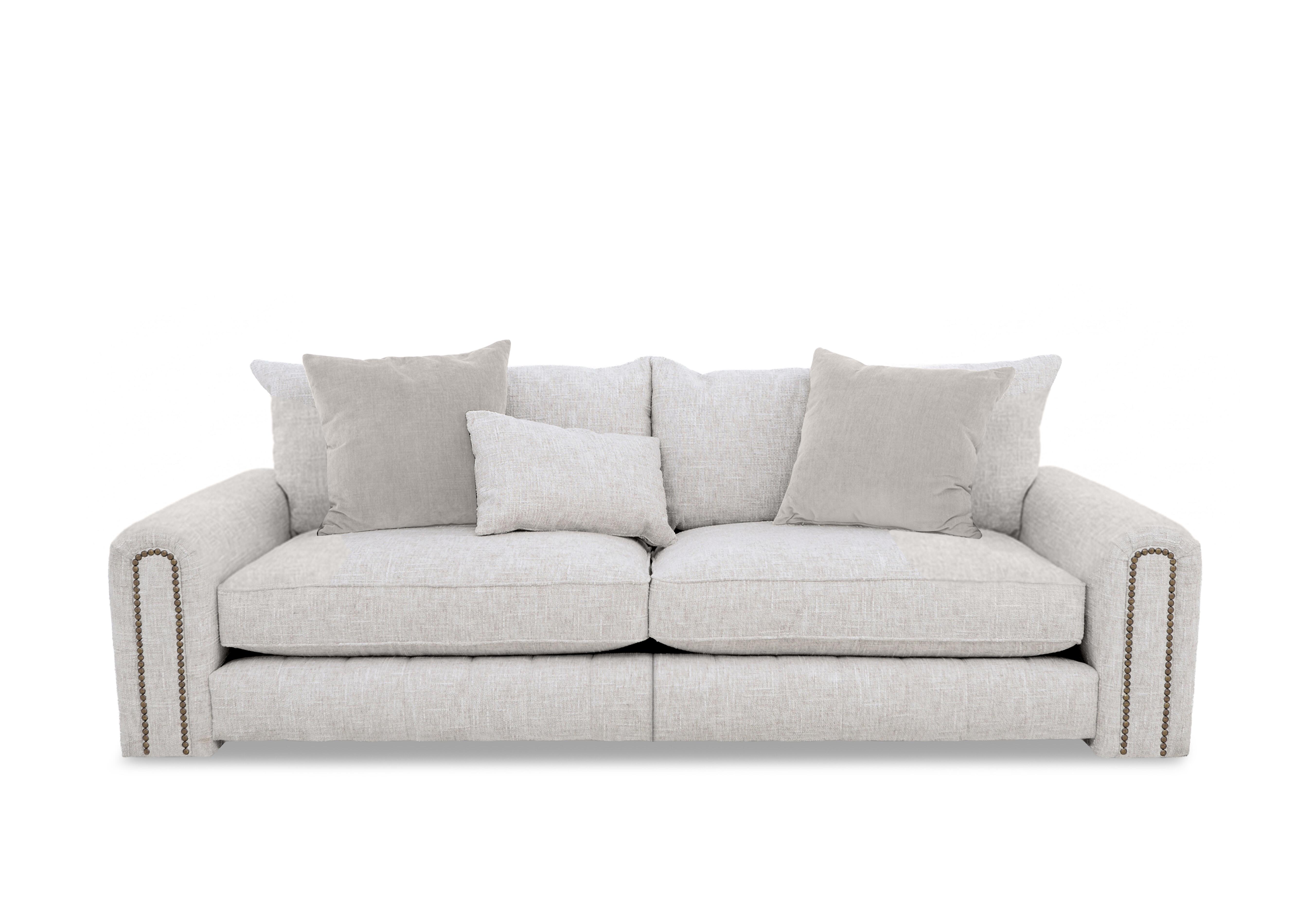 Retreat 4 Seater Fabric Sofa with Split Frame in Odyssey Cosmic Dust Studs on Furniture Village
